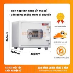 Két Sắt Việt Tiệp KV306 Điện Tử Màu Trắng Chính Hãng