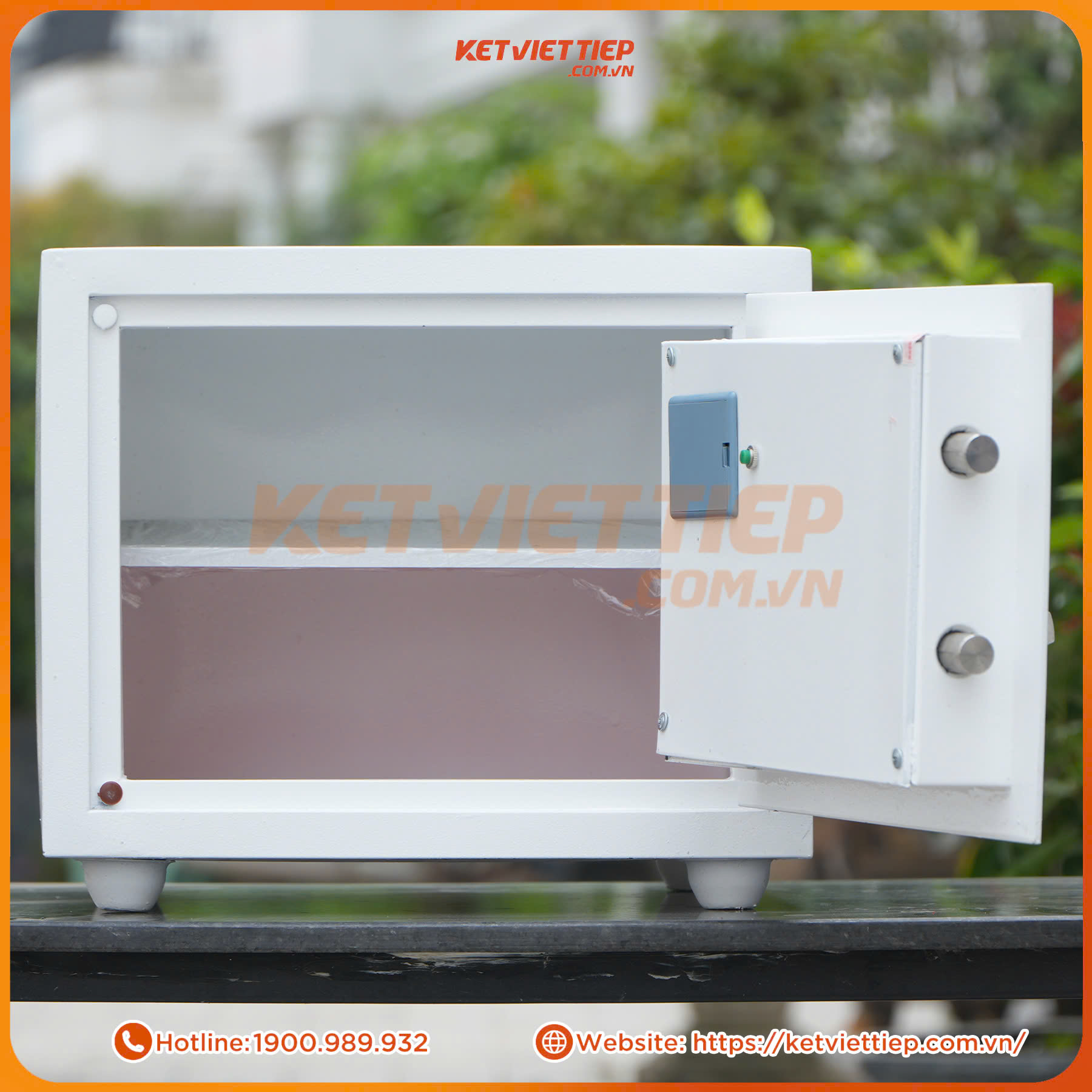 Két Sắt Việt Tiệp KV306 Điện Tử Màu Trắng Chính Hãng