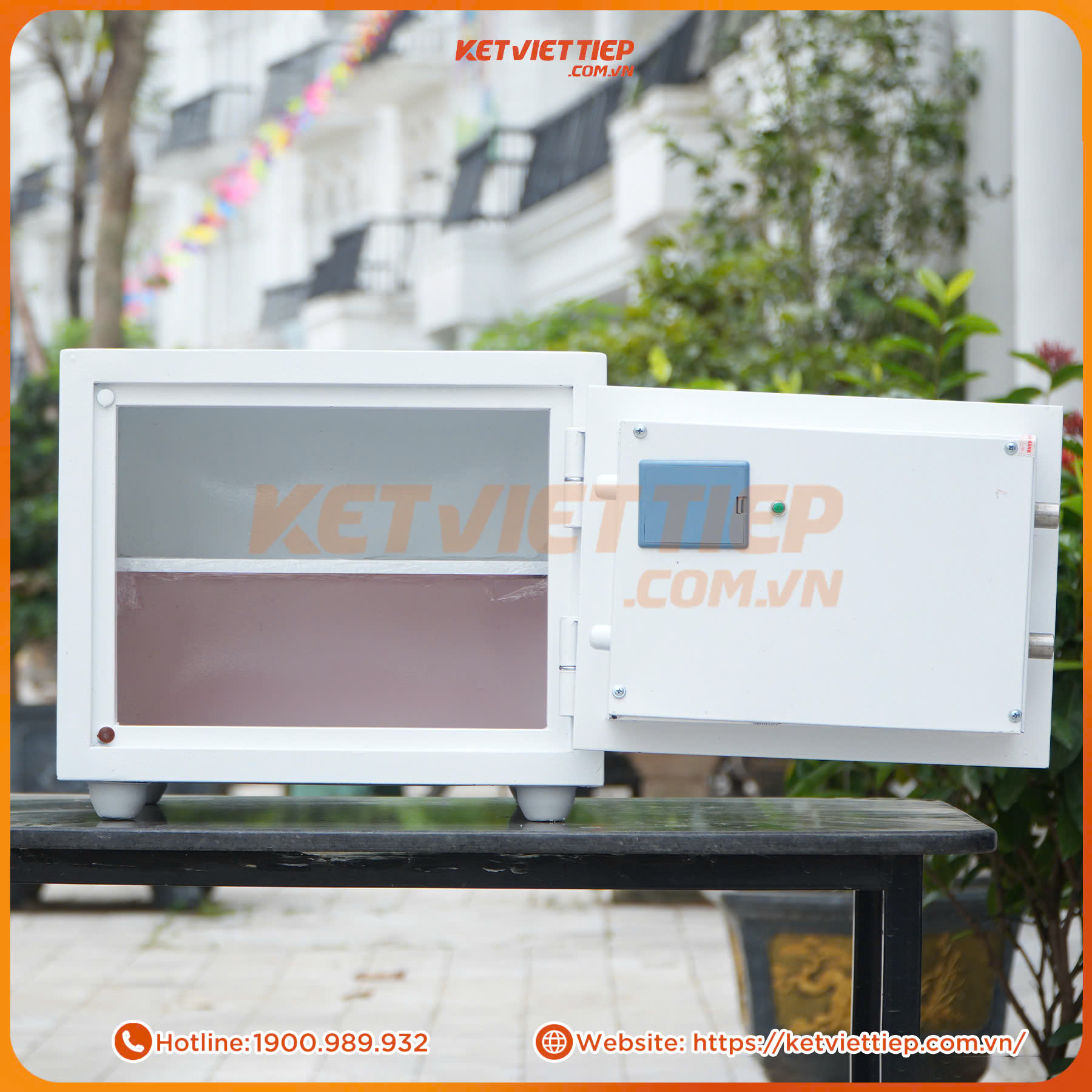 Két Sắt Việt Tiệp KV306 Điện Tử Màu Trắng Chính Hãng