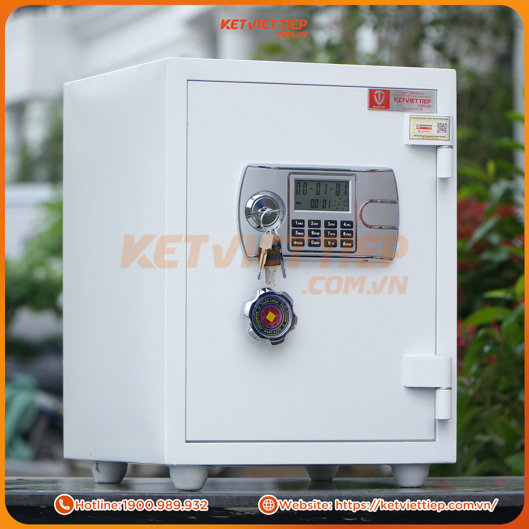 Két Sắt Việt Tiệp KV486BL Điện Tử Chống Cháy Chính Hãng