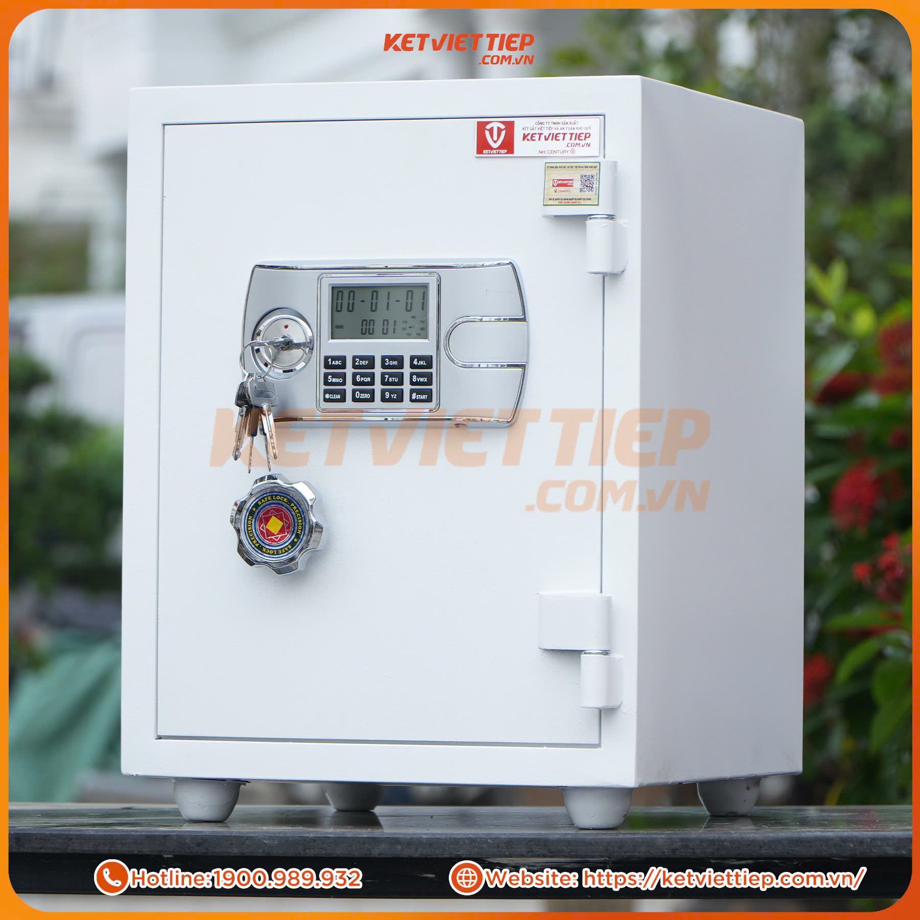 Két Sắt Việt Tiệp KV486BL Điện Tử Chống Cháy Chính Hãng