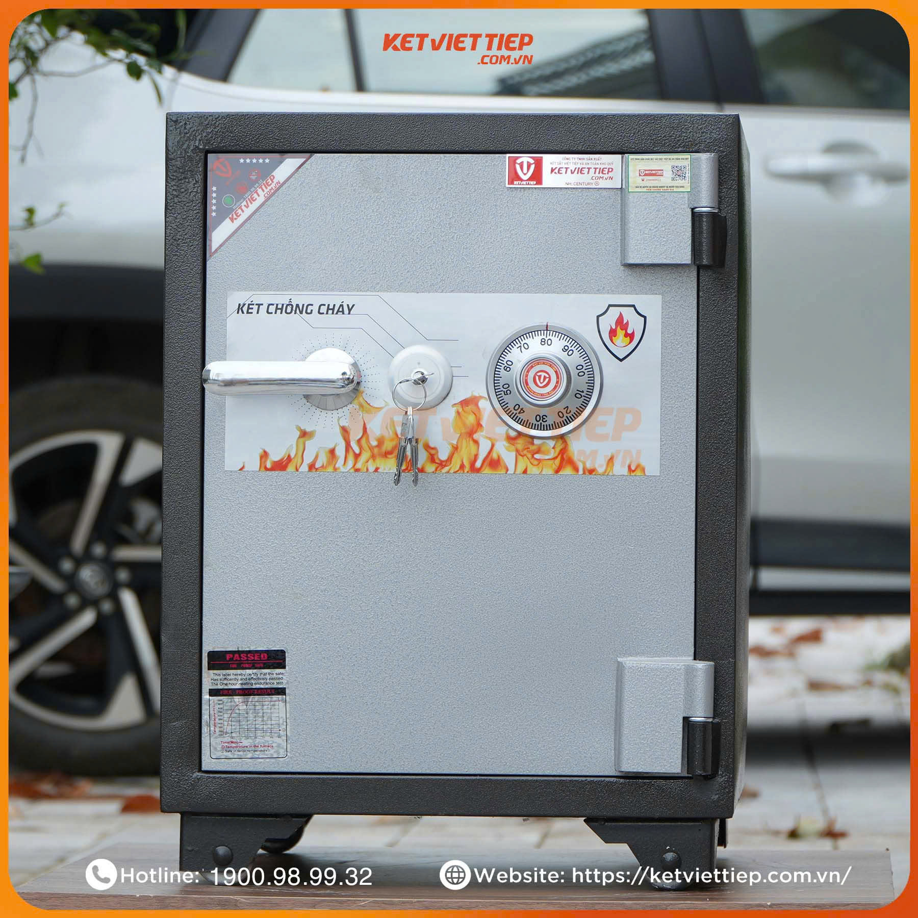 Két Sắt Việt Tiệp KVT175 Khoá Cơ Chống Cháy