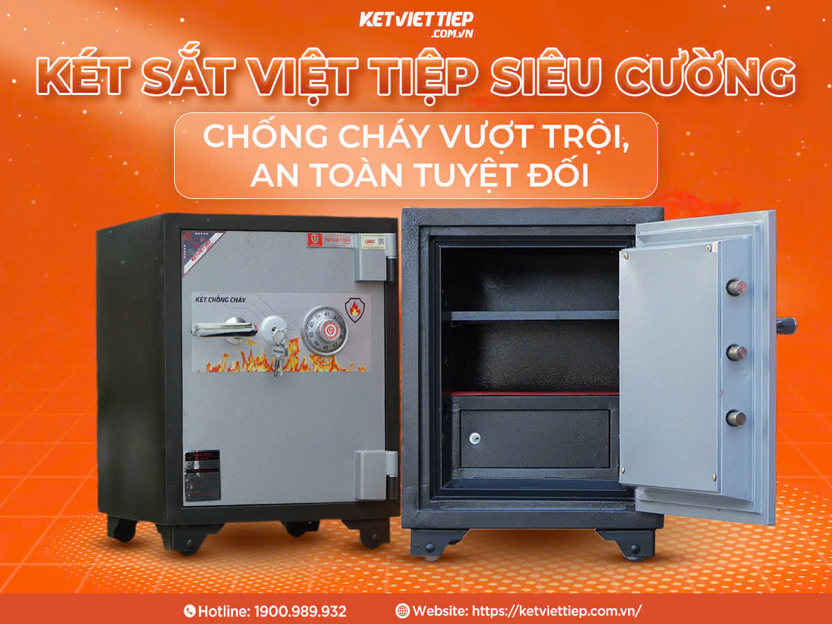 Két Sắt Việt Tiệp KVT175 Khoá Cơ Chống Cháy
