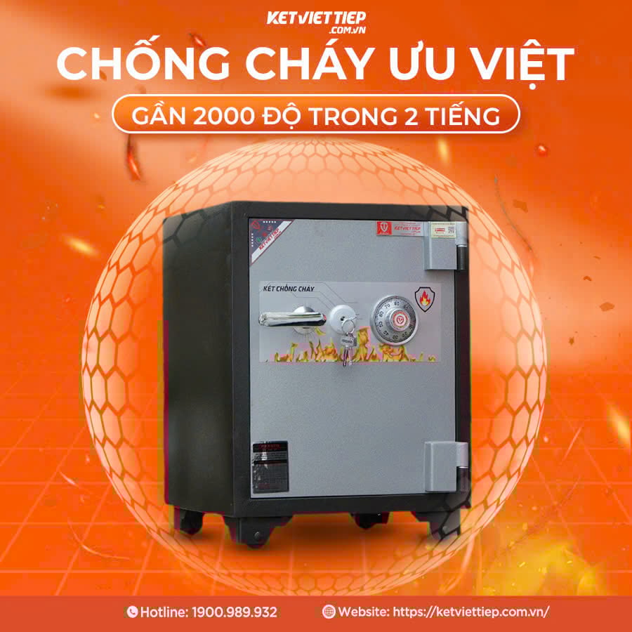 Két Sắt Việt Tiệp KVT175 Khoá Cơ Chống Cháy