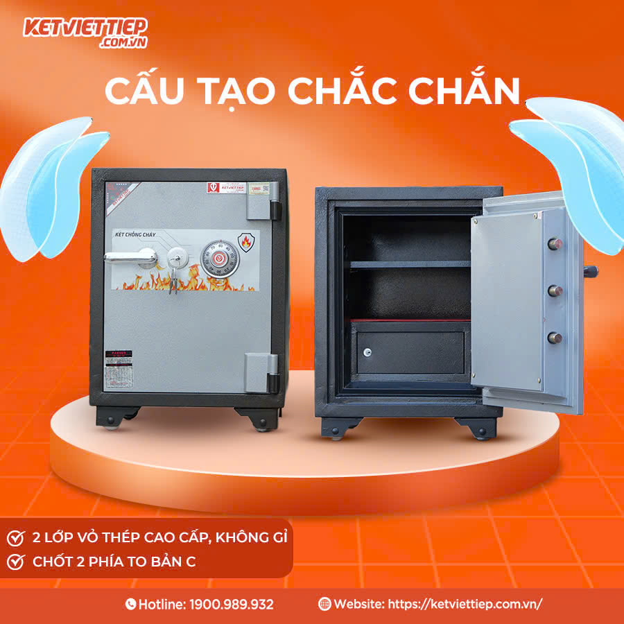 Két Sắt Việt Tiệp KVT80 Khoá Cơ