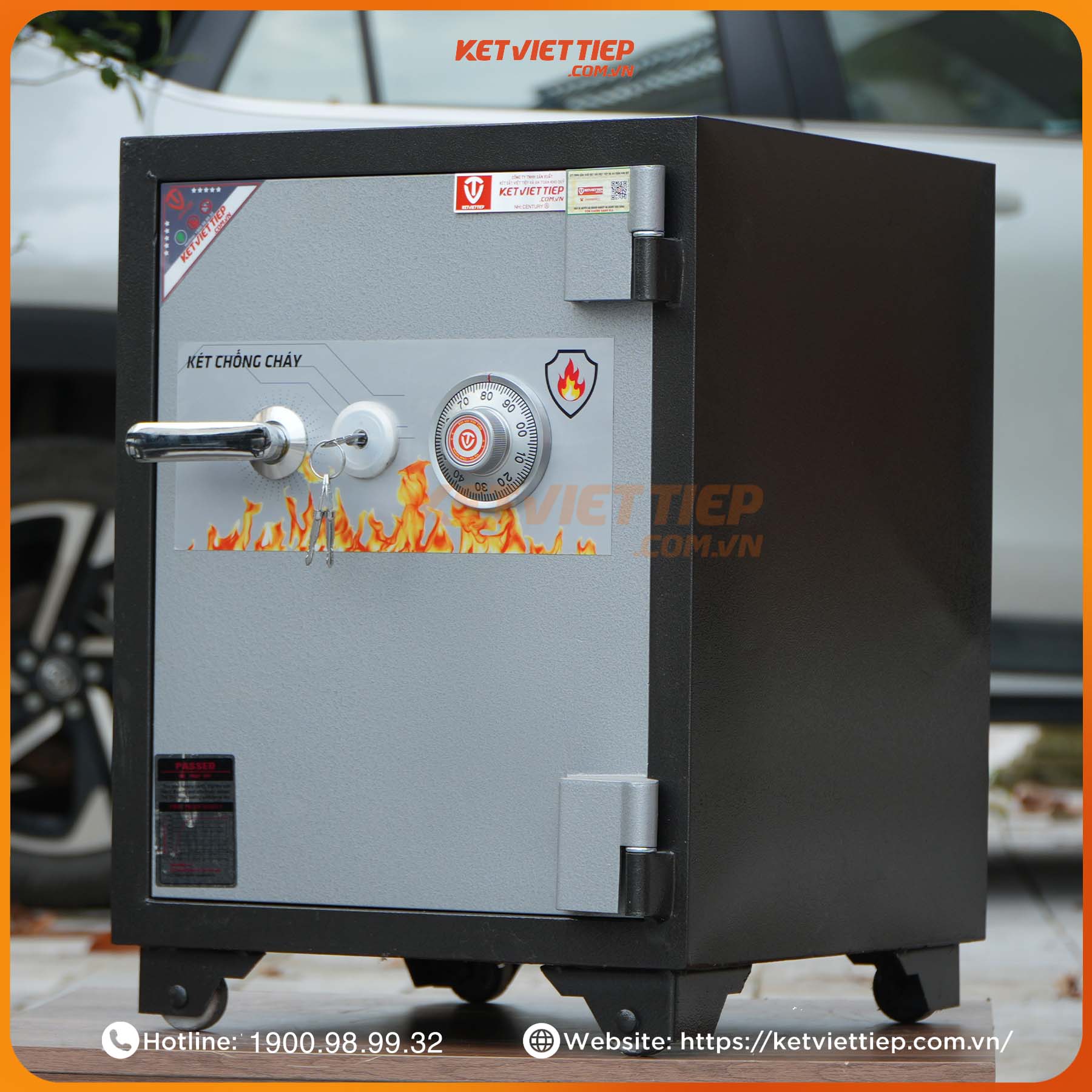 Két Sắt Việt Tiệp KVD45 Khóa Cơ Chống Cháy