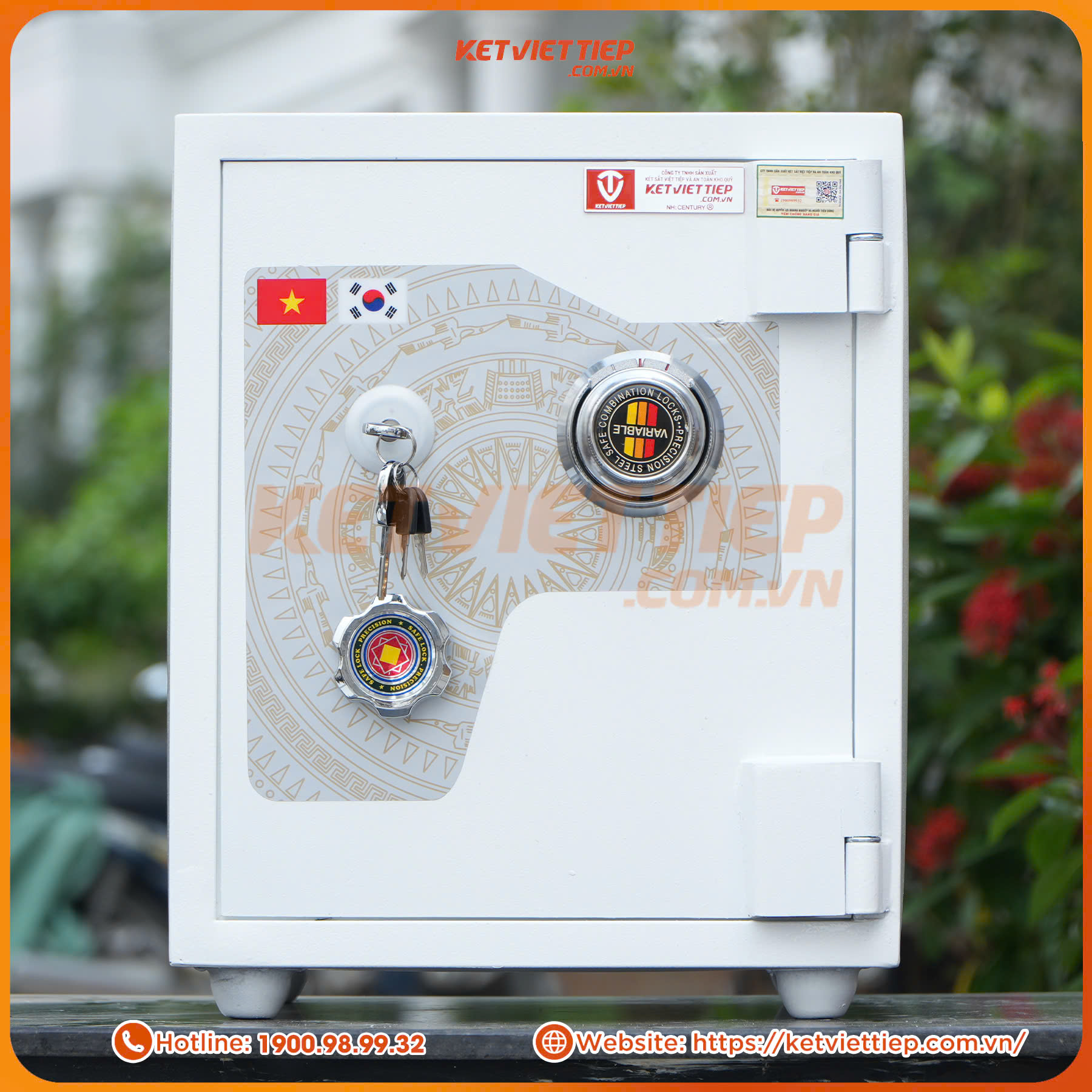 Két sắt MINI siêu cường Việt Tiệp KVTSC66 Khóa Cơ Đổi Mã chống cháy