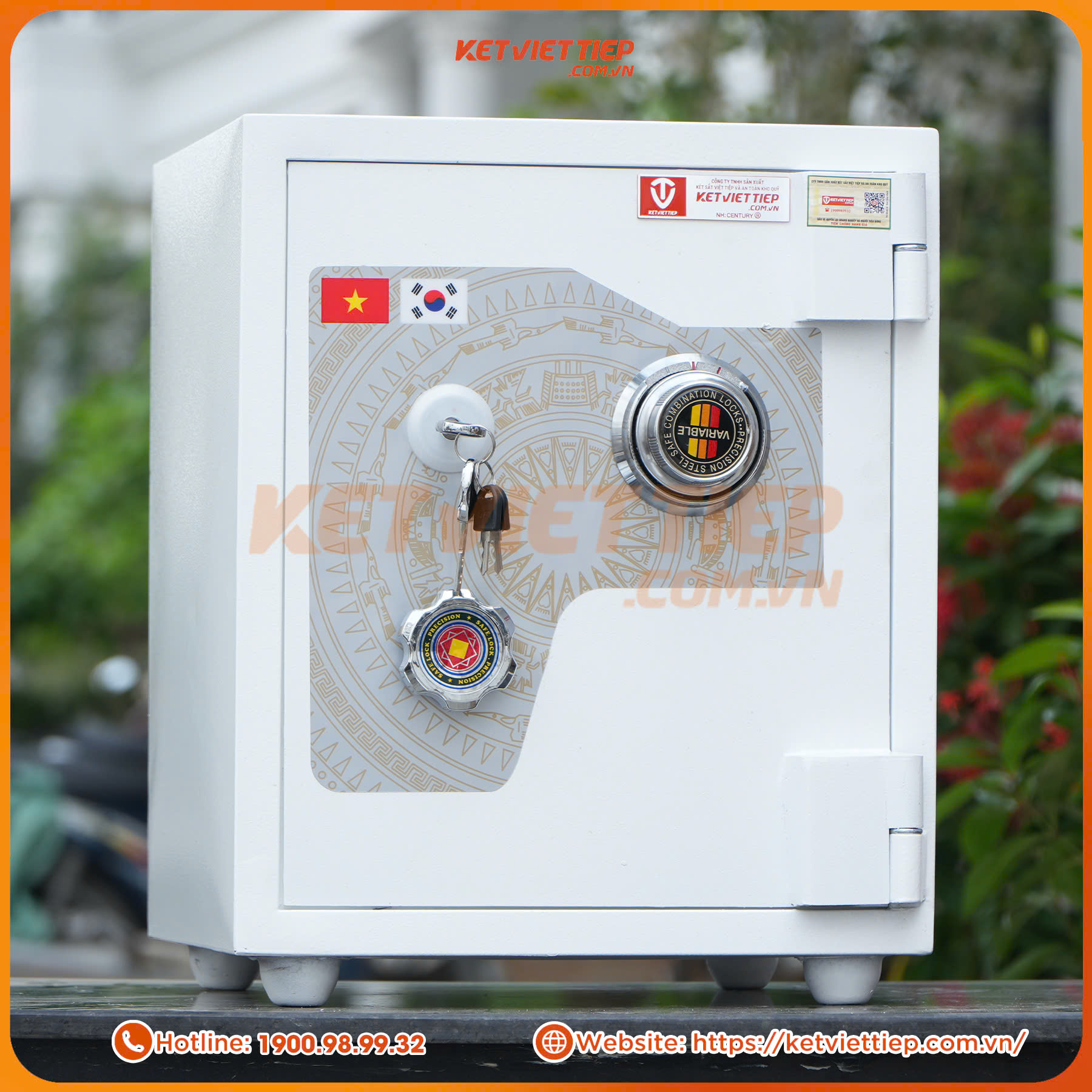 Két sắt MINI siêu cường Việt Tiệp KVTSC66 Khóa Cơ Đổi Mã chống cháy