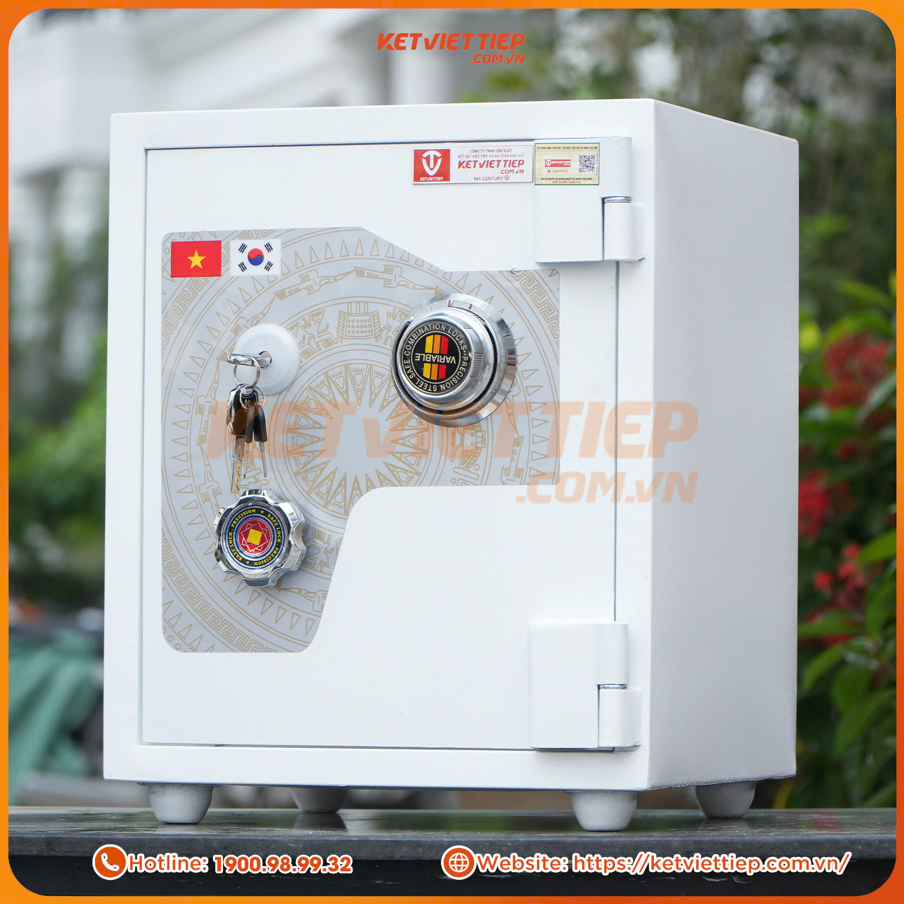 Két sắt MINI siêu cường Việt Tiệp KVTSC66 Khóa Cơ Đổi Mã chống cháy