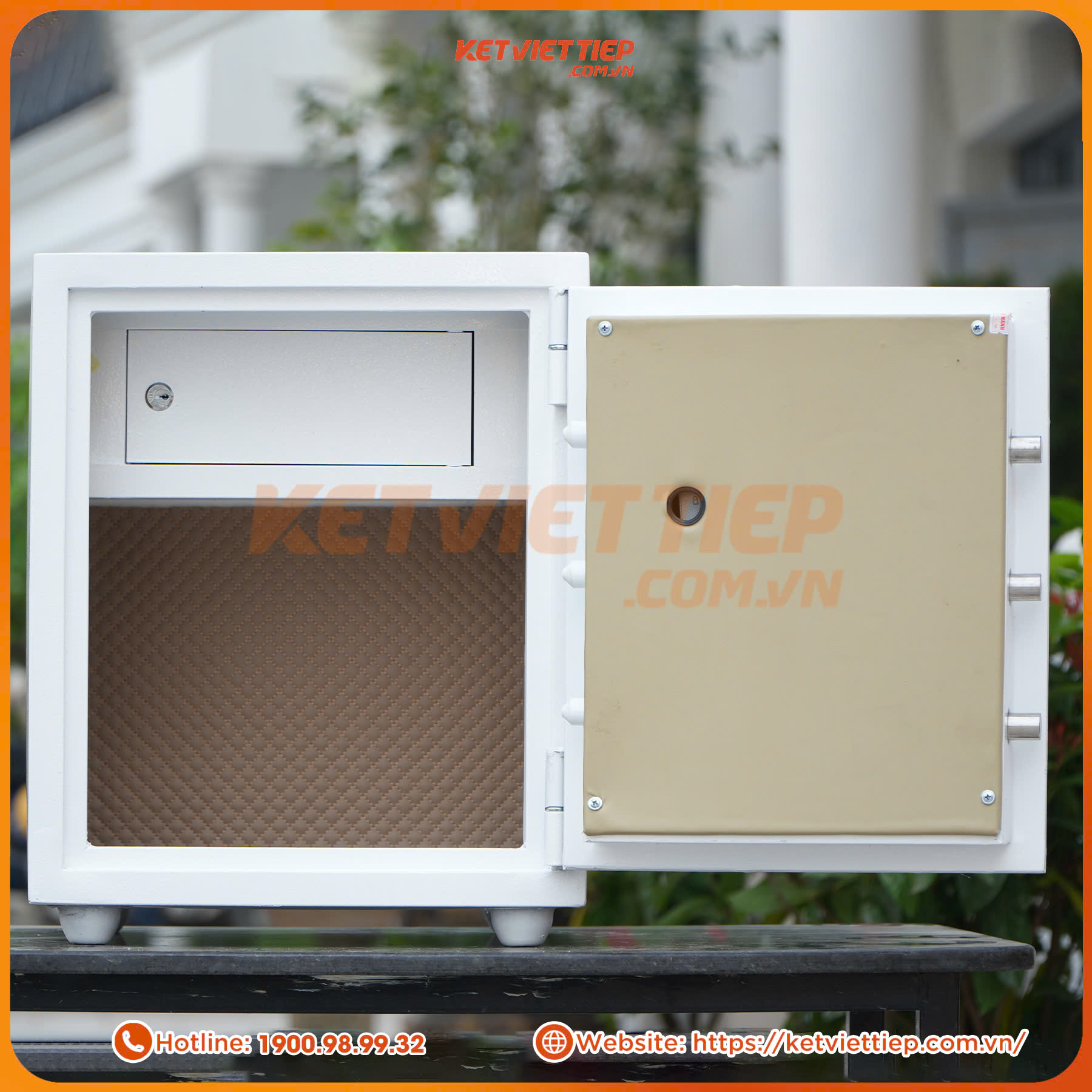 Két sắt MINI siêu cường Việt Tiệp KVTSC66 Khóa Cơ Đổi Mã chống cháy