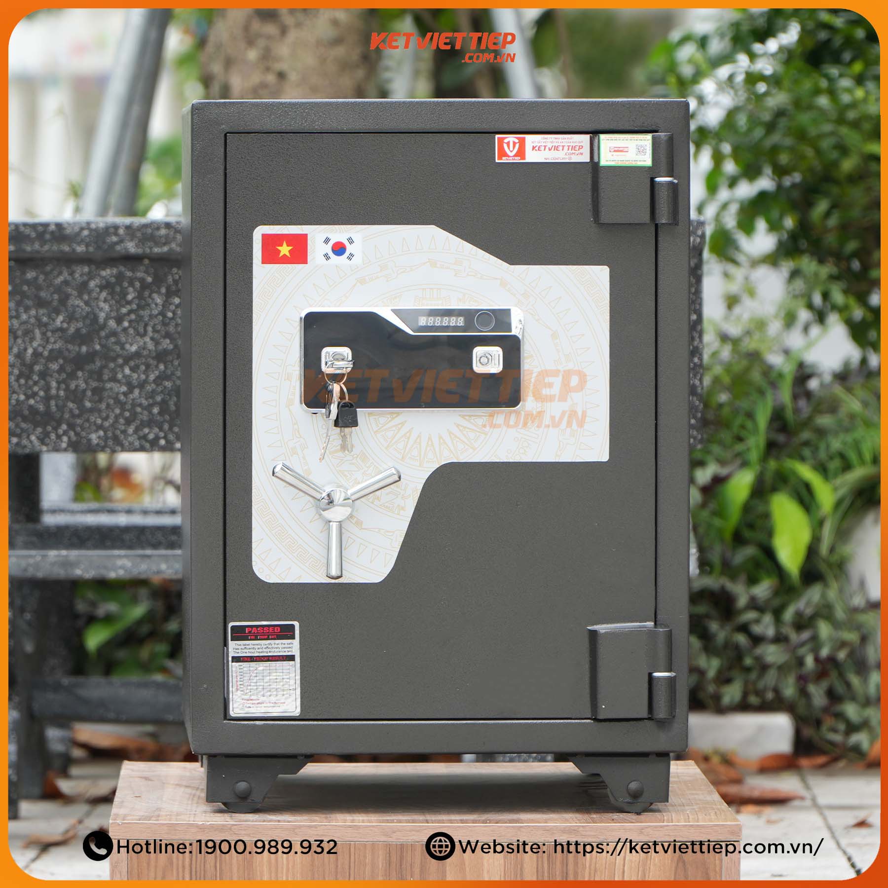 Két sắt Việt Tiệp siêu cường KVTSC188 Khóa vân tay điện tử Mẫu Mới