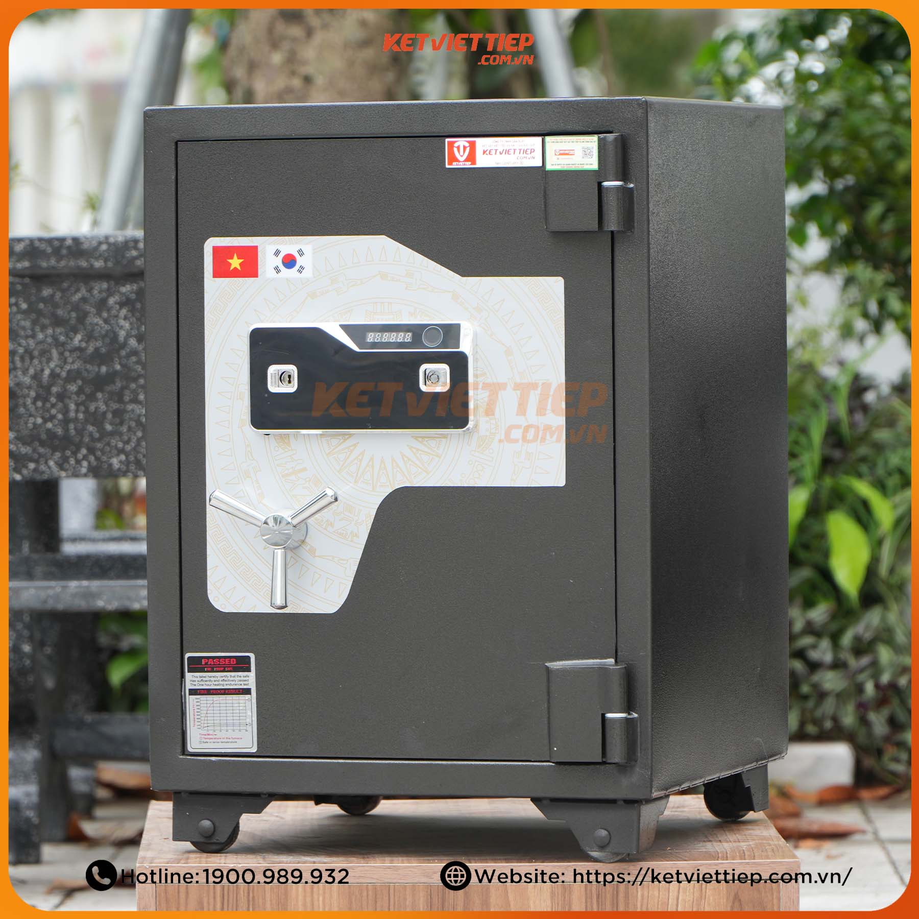 Két sắt Việt Tiệp siêu cường KVTSC188 Khóa vân tay điện tử Mẫu Mới