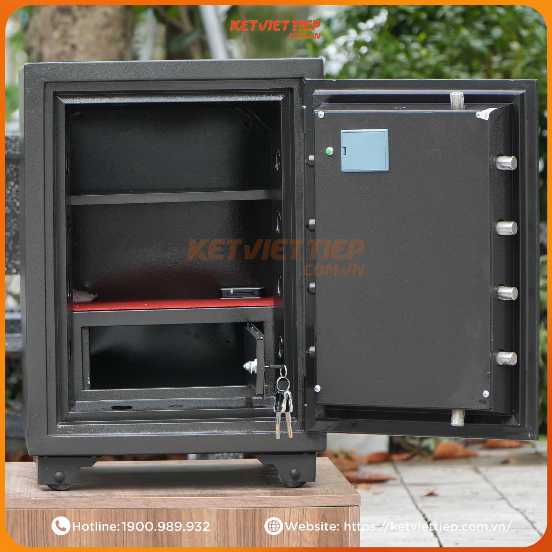 Két sắt Vân Tay Việt Tiệp Cao Cấp Siêu Cường KVTSC45 Vân Tay Điện Tử Mẫu Mới