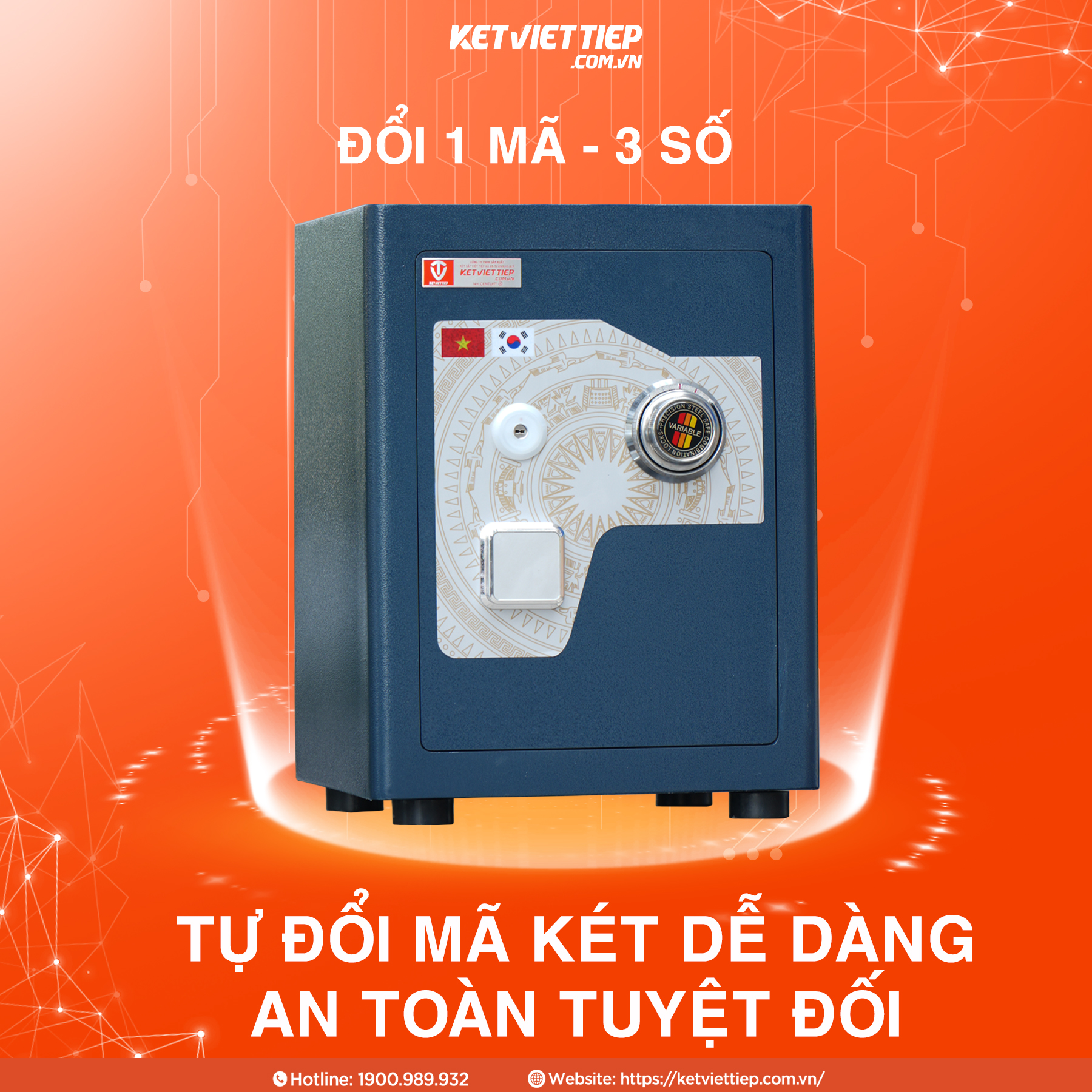 Két Sắt Siêu Cường Việt Tiệp SC40KCDM Khóa Cơ Đổi Mã