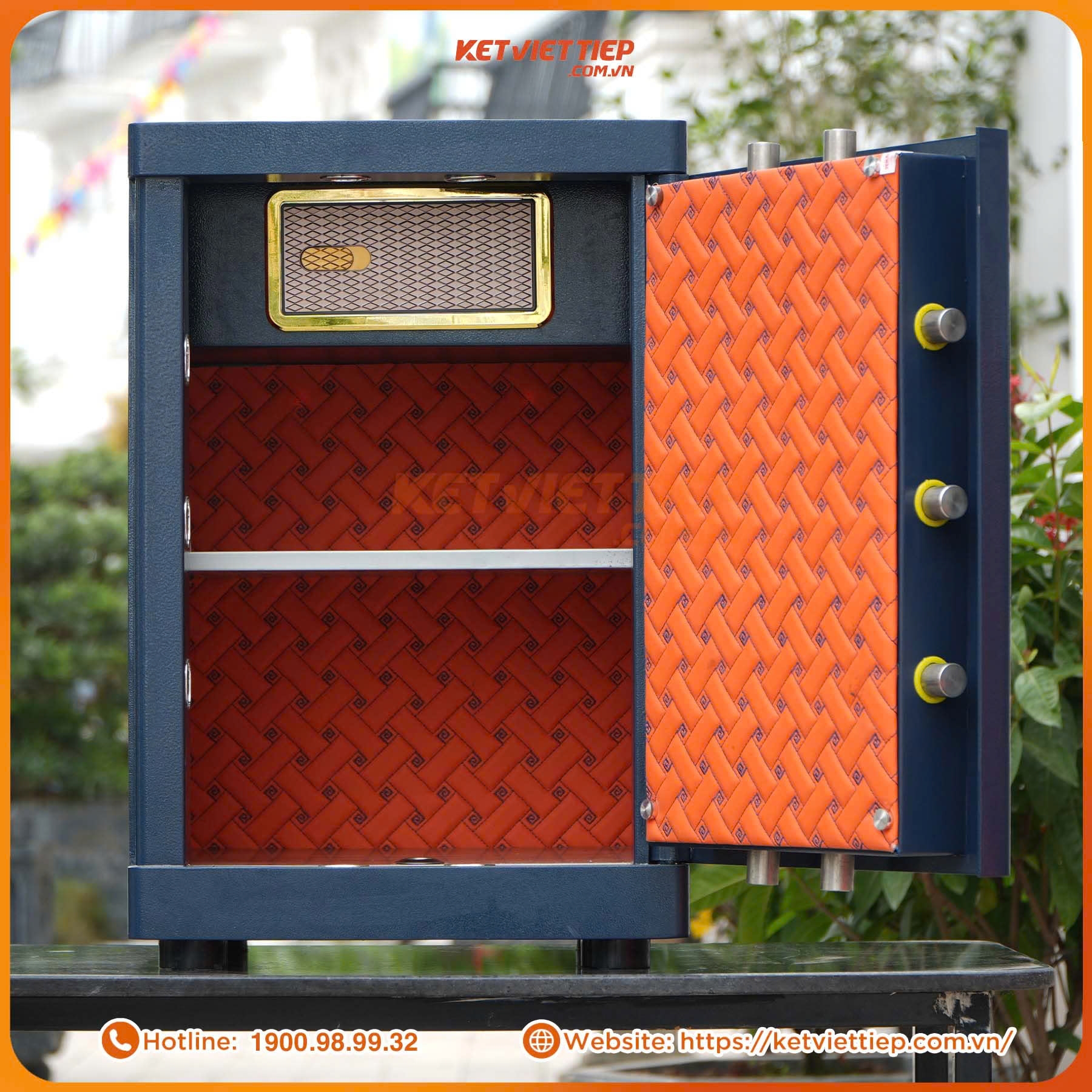 Két Sắt Việt Tiệp Chống Cháy SPM810 Vân Tay Điện Tử, Kết nối app điện thoại