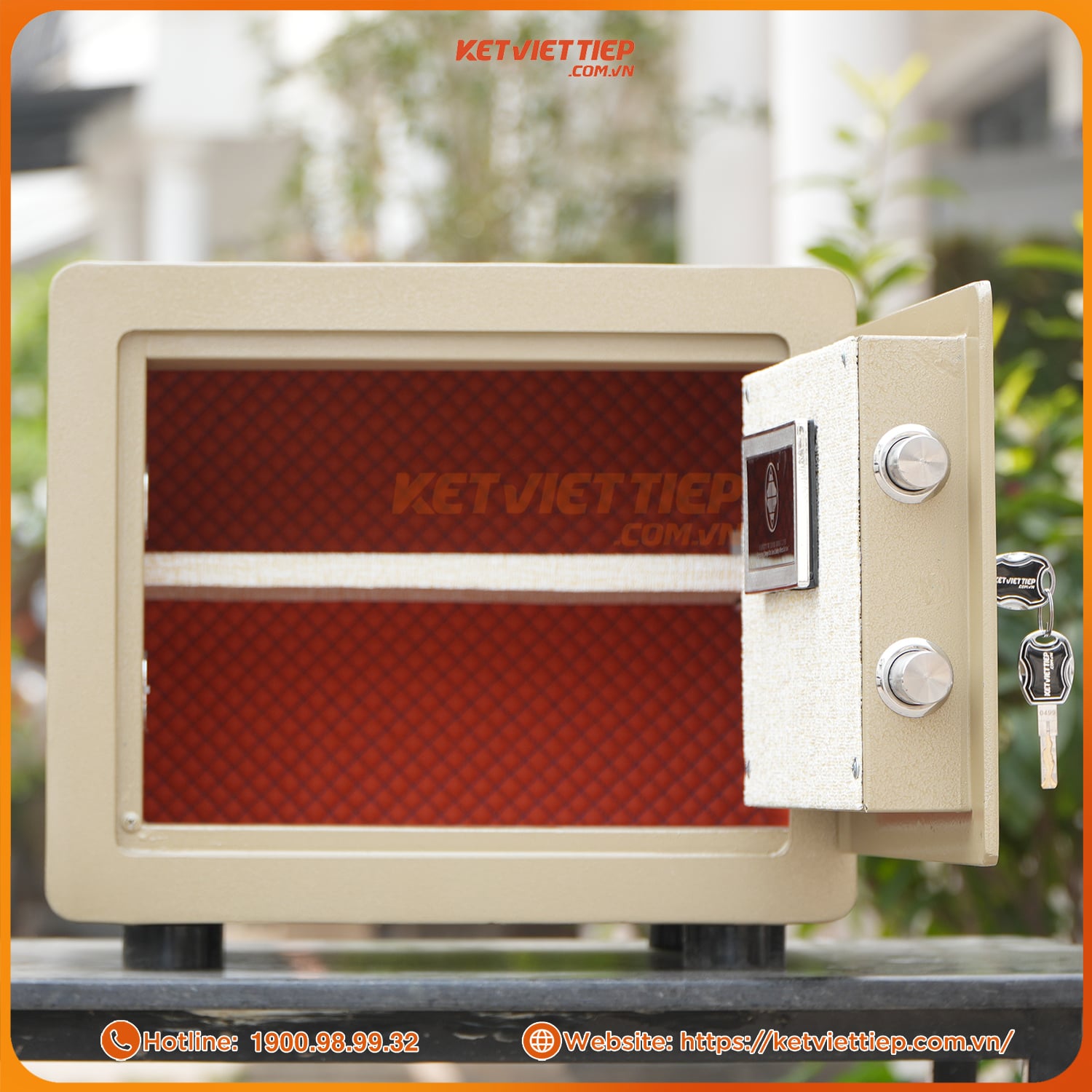 Két Sắt Mini Siêu Cường Việt Tiệp KVTSC42 khóa nhận diện khuôn mặt, cảnh báo app điện thoại