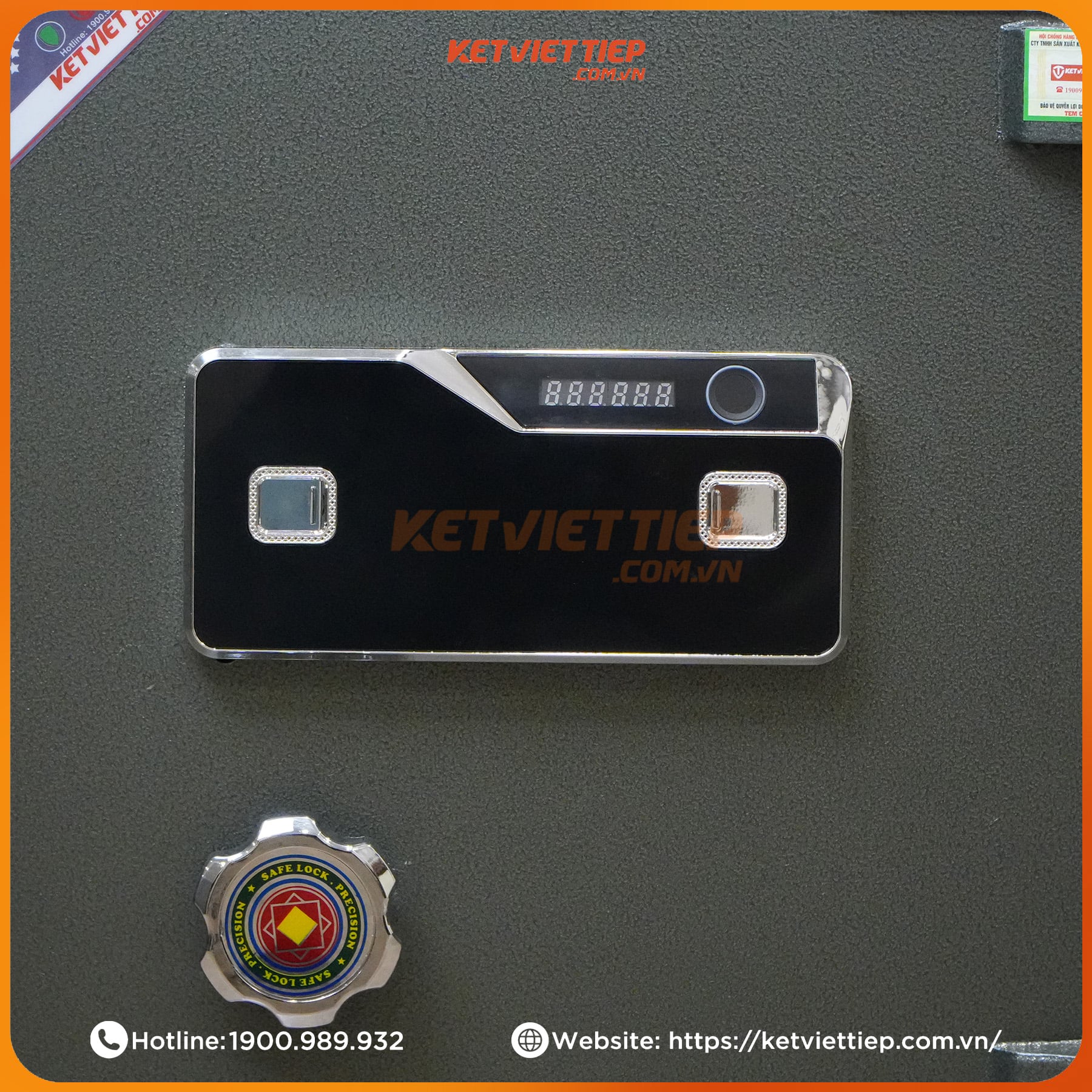 Két Sắt Việt Tiệp Chống Cháy  KVT68VTDT Khóa Vân Tay Điện Tử Mẫu Mới Cao Cấp