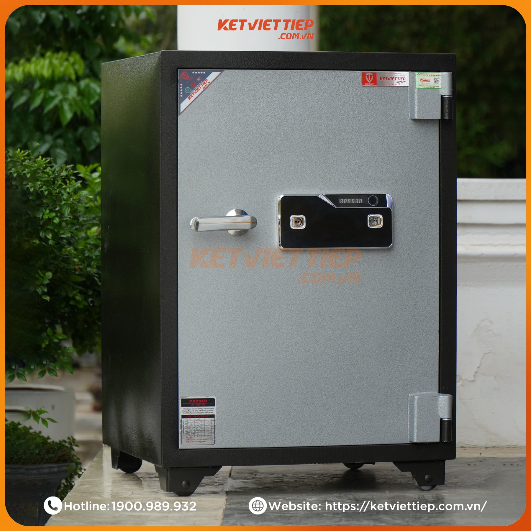 Két Sắt Việt Tiệp KVT140 Vân Tay Điện Tử Chống Cháy Cao Cấp