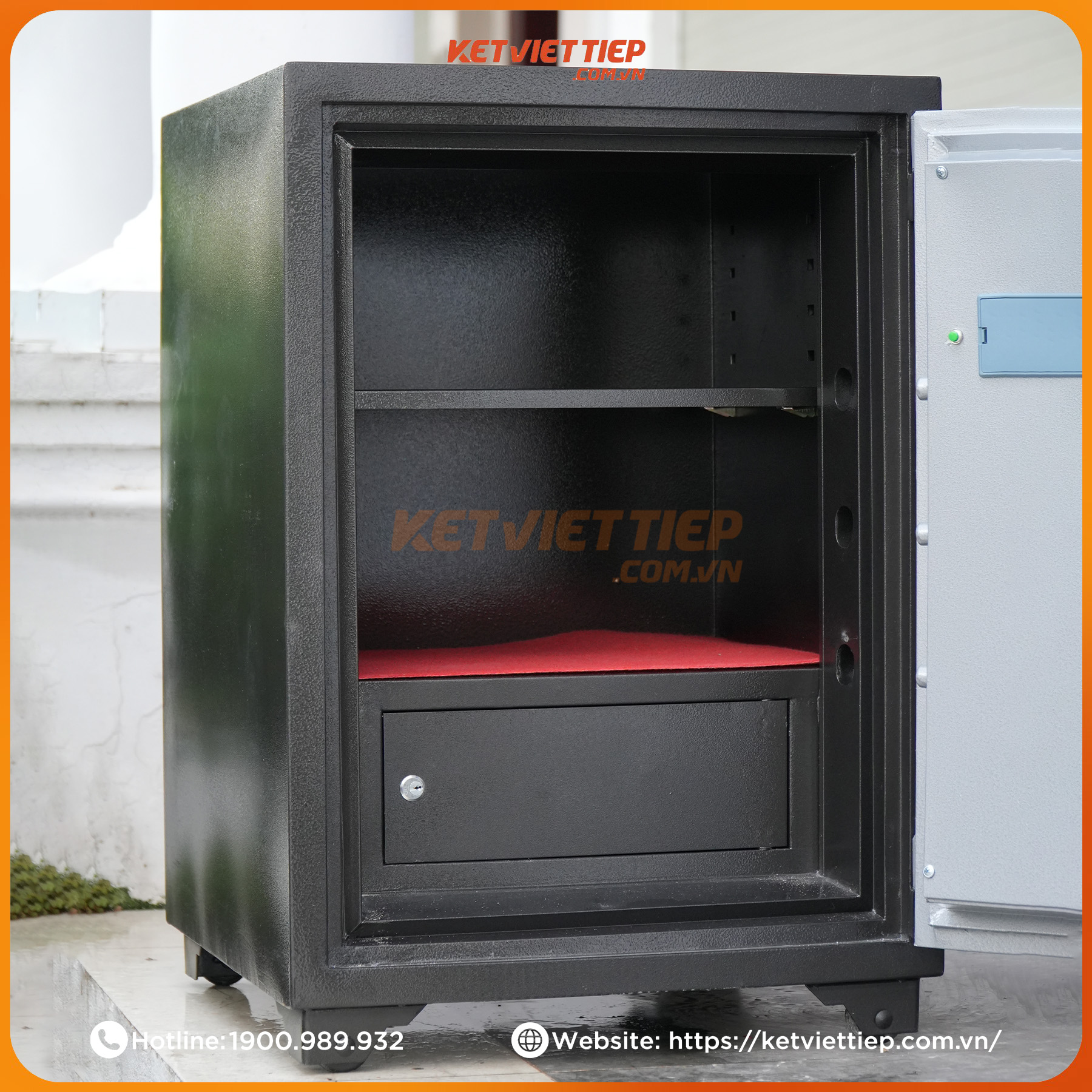 Két Sắt Việt Tiệp KVT140 Vân Tay Điện Tử Chống Cháy Cao Cấp