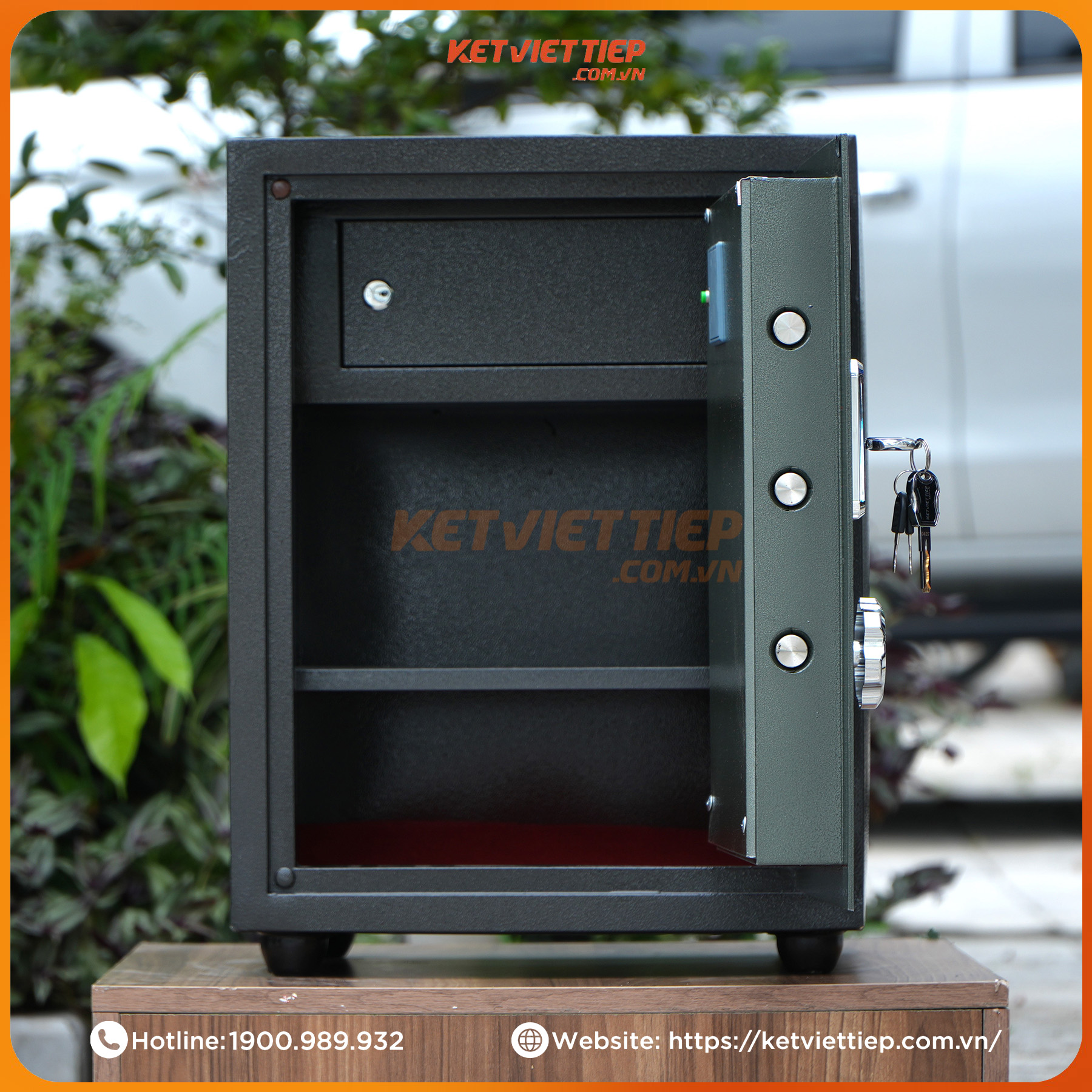 Két Sắt chống cháy Việt Tiệp KVT40VT Khóa Vân Tay