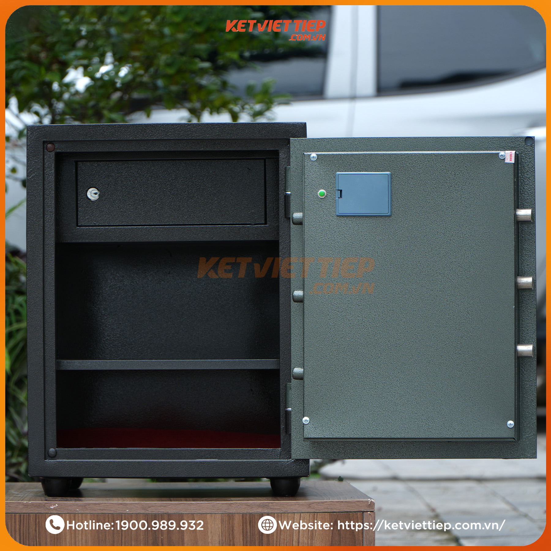 Két Sắt chống cháy Việt Tiệp KVT40VT Khóa Vân Tay