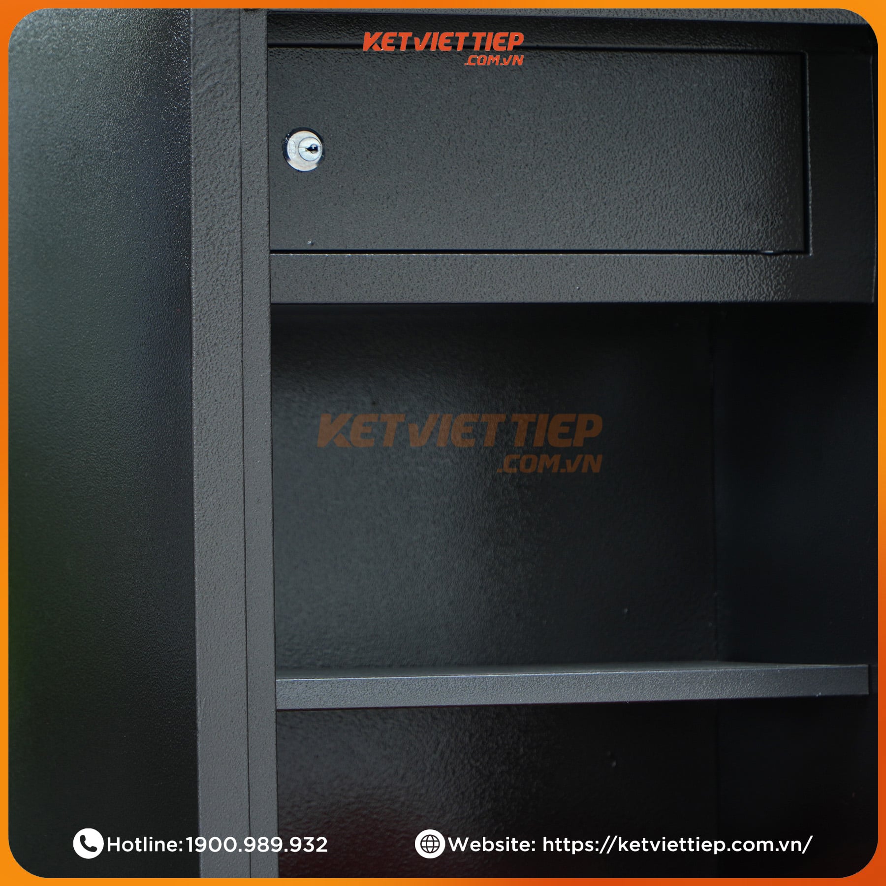 Két Sắt Việt Tiệp Vân Tay Điện Tử KVT55VTDT Chống Cháy