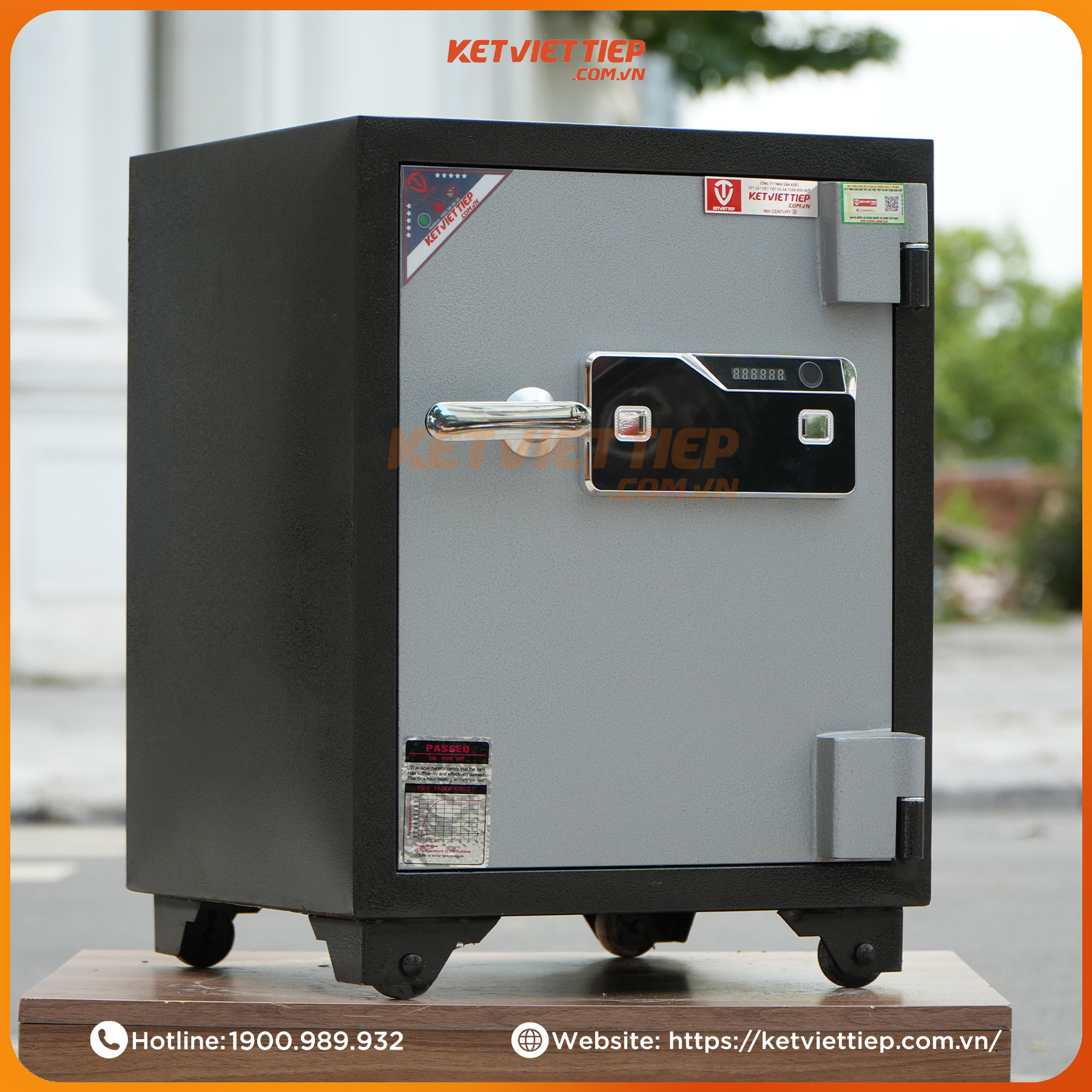 Két Sắt Việt Tiệp Vân Tay  KV416VTDT Khóa Vân Tay Điện Tử Cao Cấp