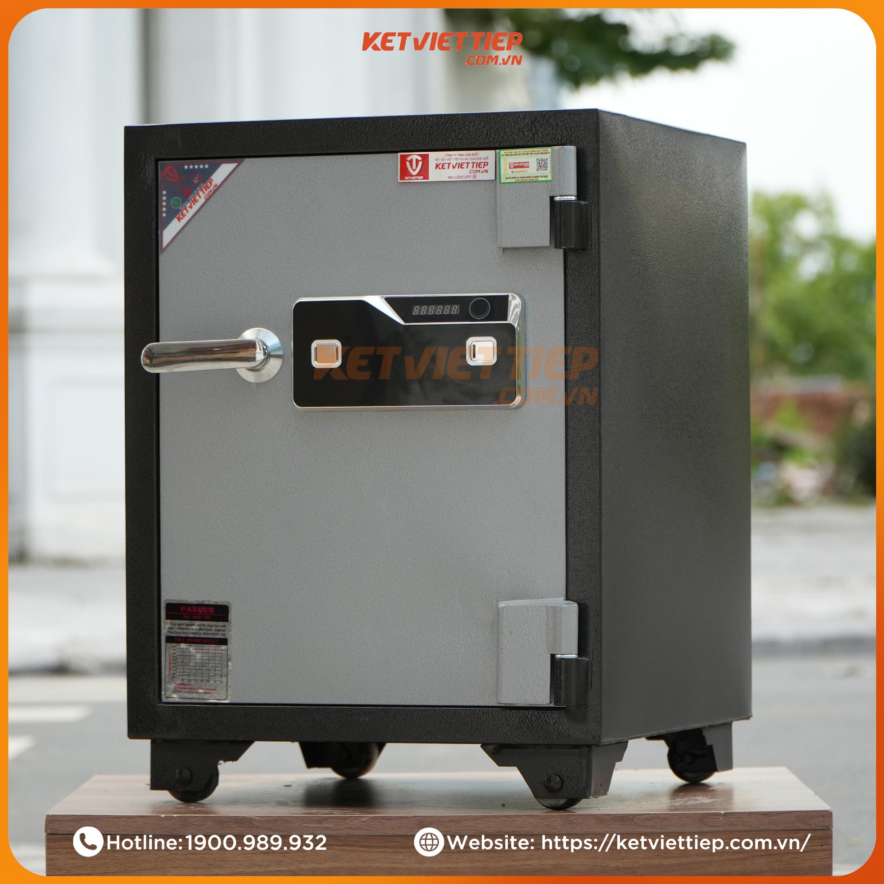 Két Sắt Việt Tiệp Vân Tay  KV416VTDT Khóa Vân Tay Điện Tử Cao Cấp