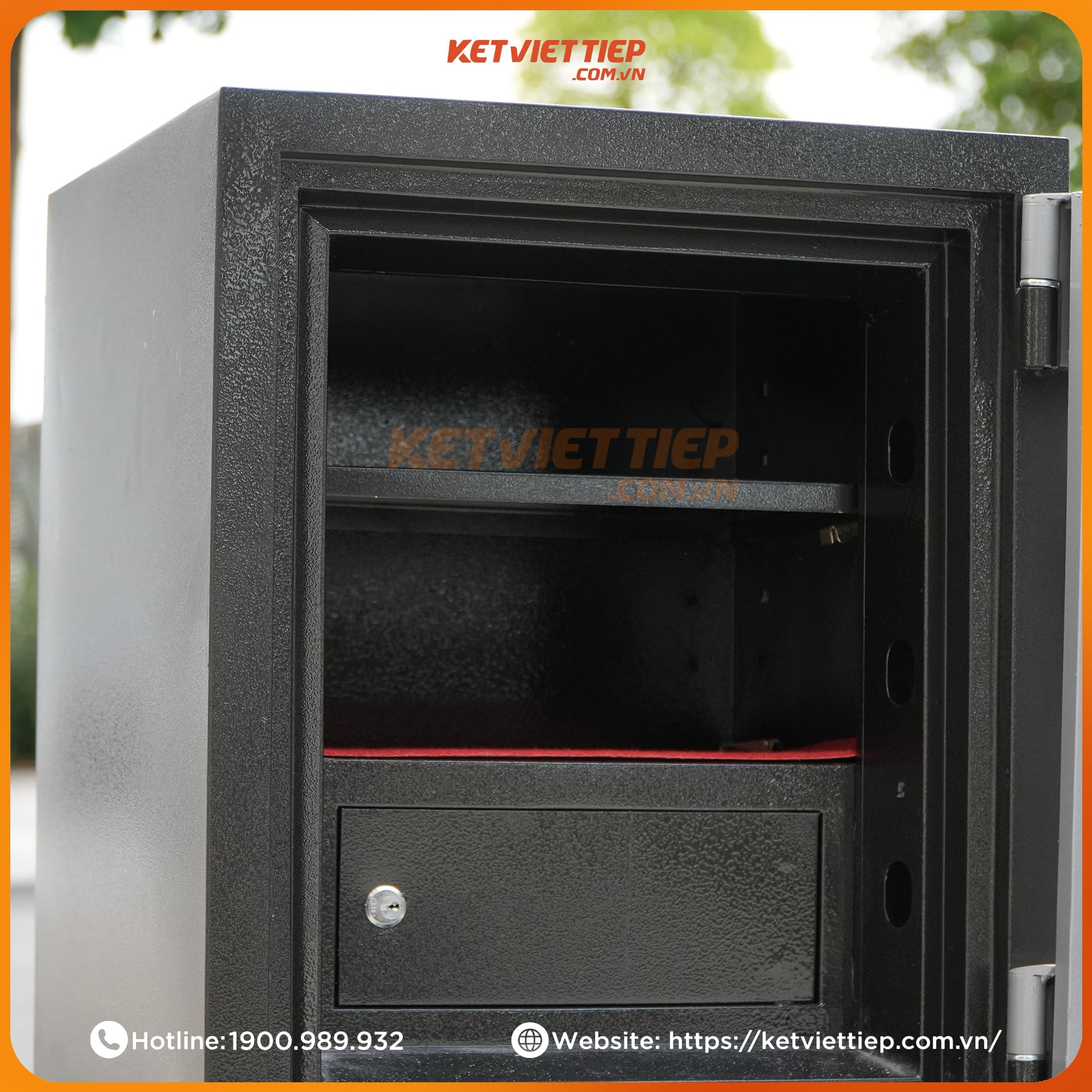 Két Sắt Việt Tiệp KV54VTDT Vân Tay Điện Tử Chống Cháy