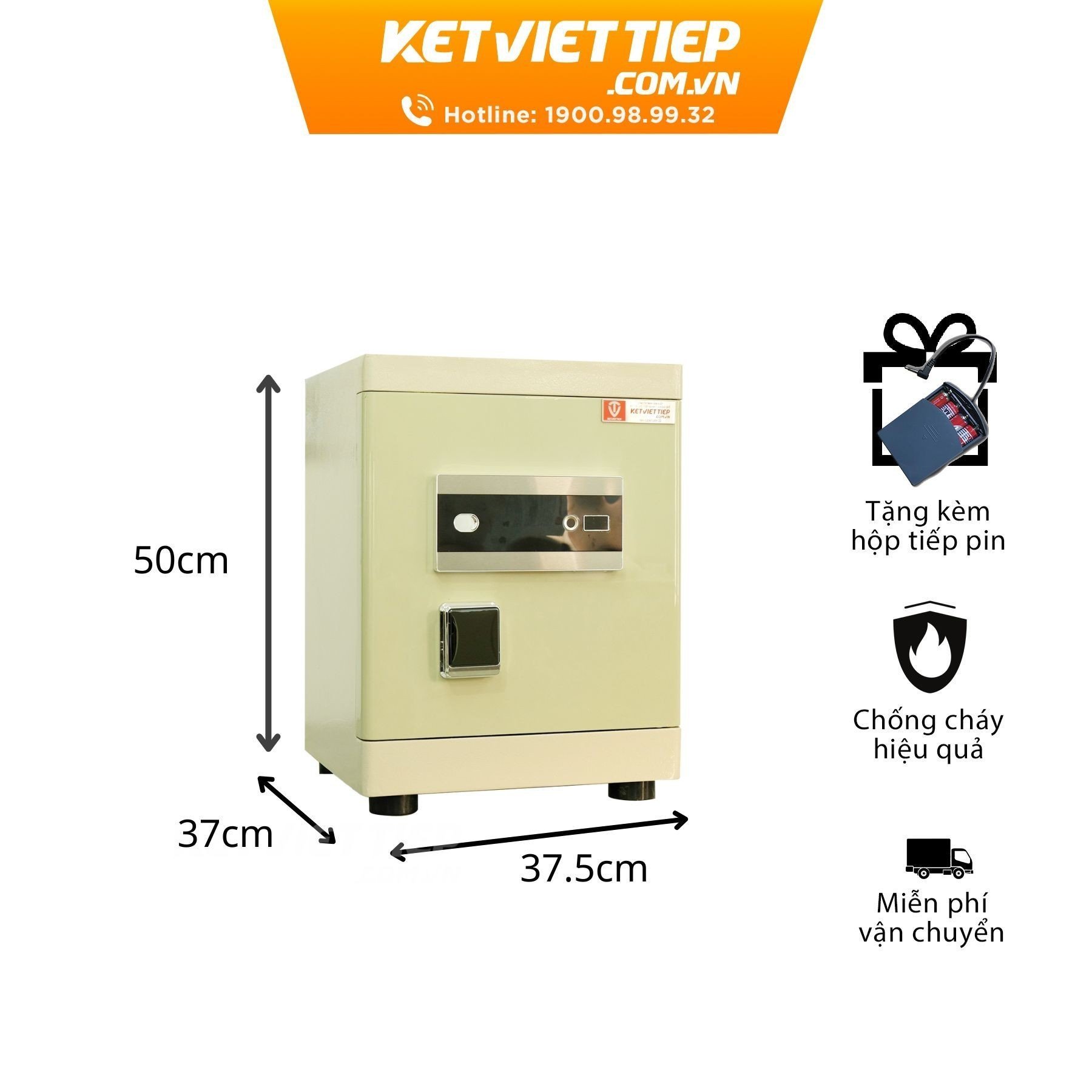 Két sắt Việt Tiệp SPM58VTDT Vân tay Điện tử thông minh thế hệ mới 2023