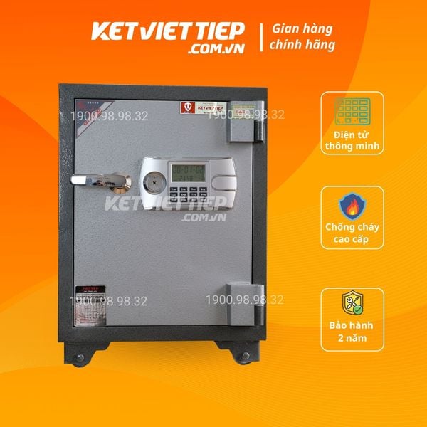 Két Sắt Việt Tiệp chính hãng KV91DT Khóa Điện Tử chống cháy báo động