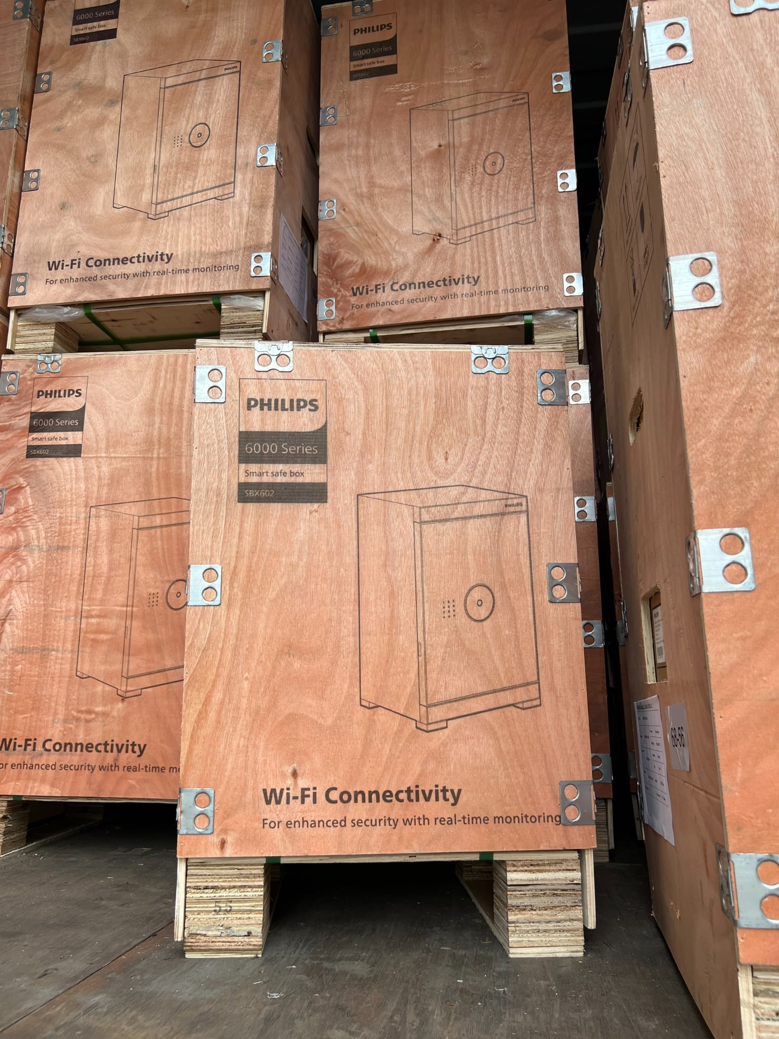 Két sắt nhập khẩu thông minh cao cấp Philips SBX602-8CU khóa bảo mật vân tay điện tử, kết nối wifi