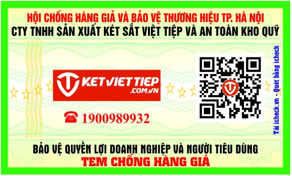 Két Sắt Vân Tay Việt Tiệp KVT38VT cánh dày thép tấm