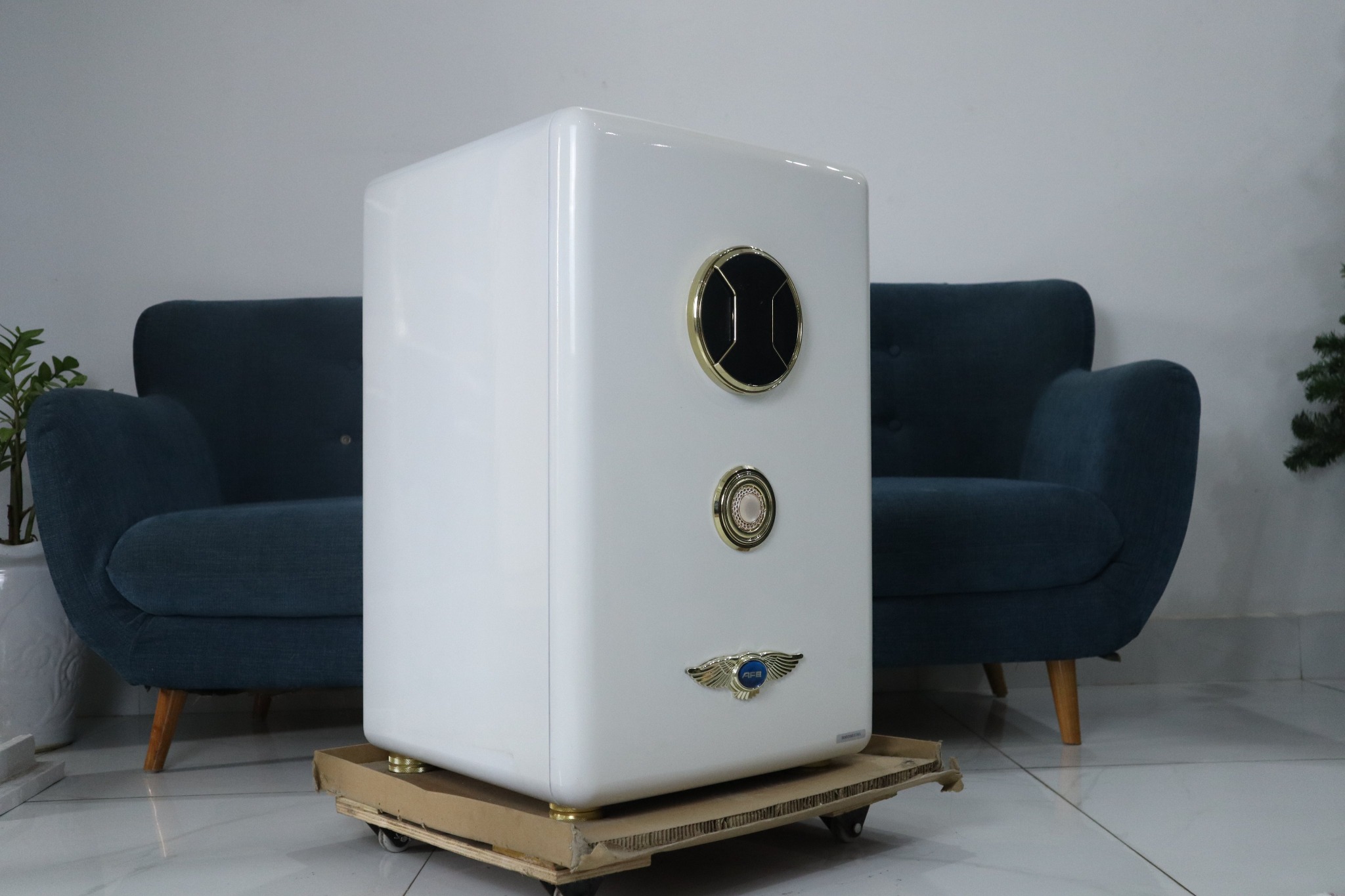 Két Sắt Aifeibao Khoá Vân Tay, Điện Tử 60-ALS Trắng