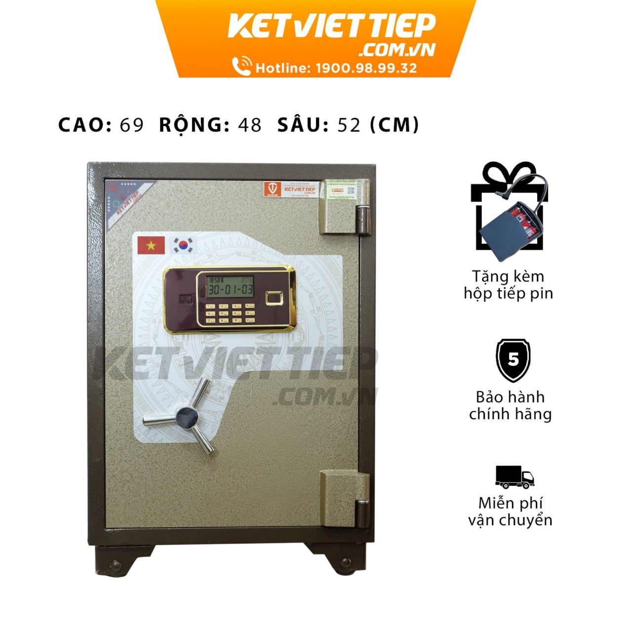 Két sắt Việt Tiệp KVTSC188 điện tử