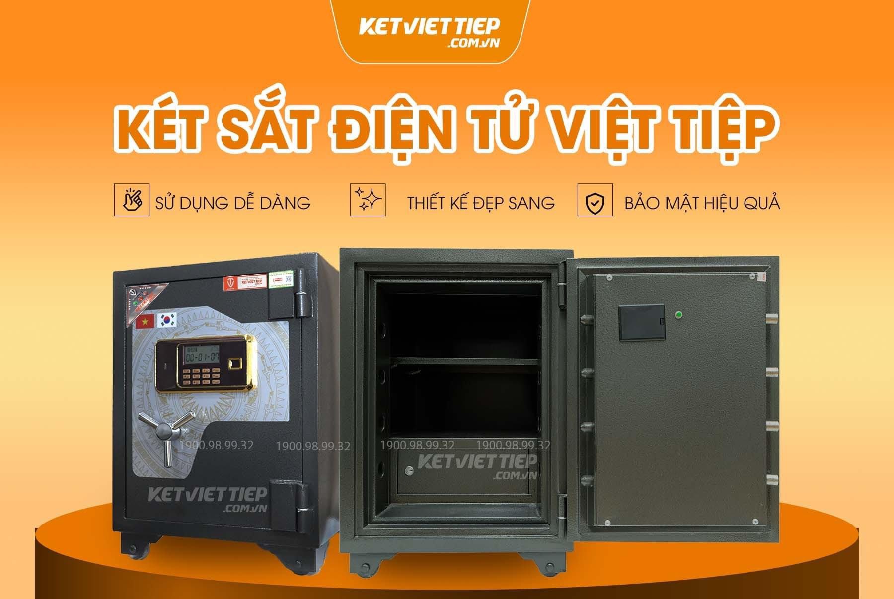 Két sắt Việt Tiệp siêu cường SC188 điện tử thép đúc đặc nguyên tấm