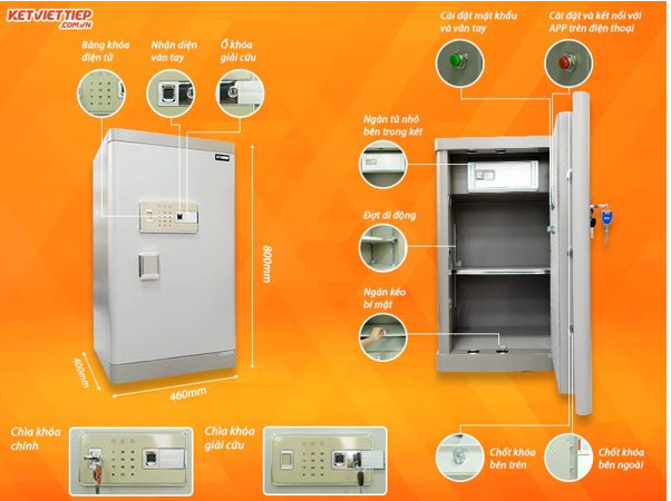 Két sắt đúc đặc thông minh 326VTD