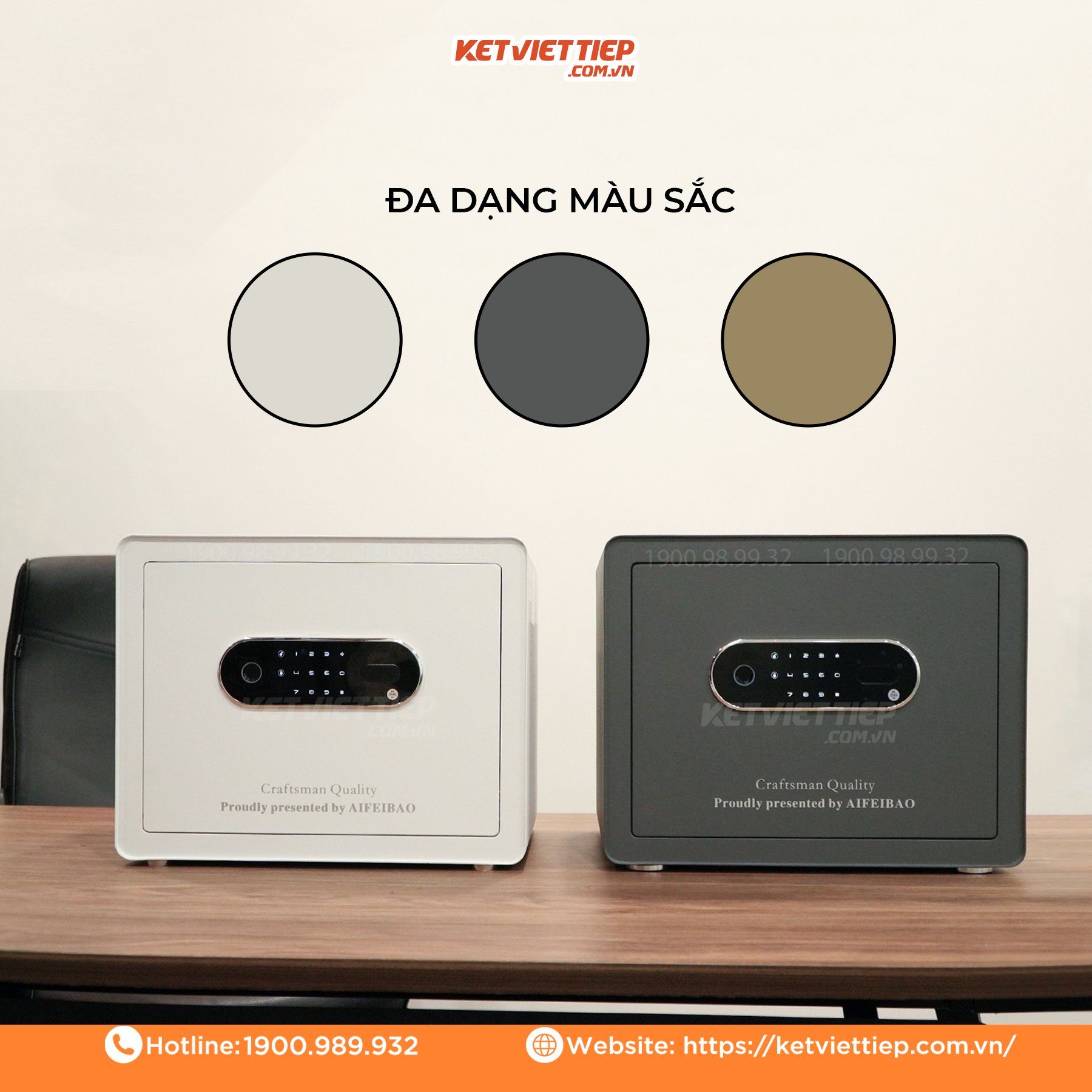 Két sắt mini thông minh Aifeibao KV316 vân tay điện tử