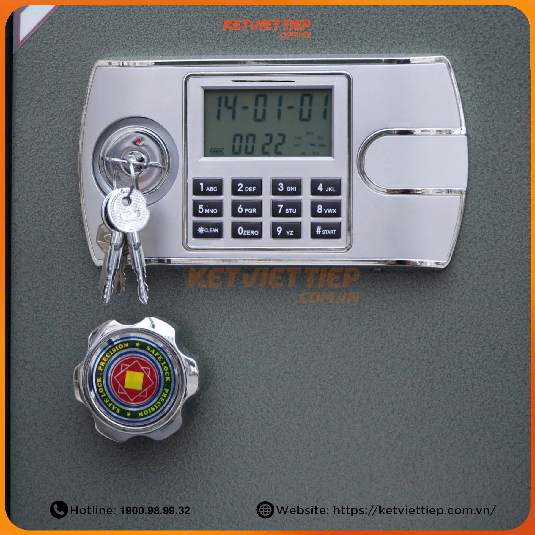 Két Sắt Công Đức Có Khe Bỏ Tiền Khóa Điện Tử CĐ100