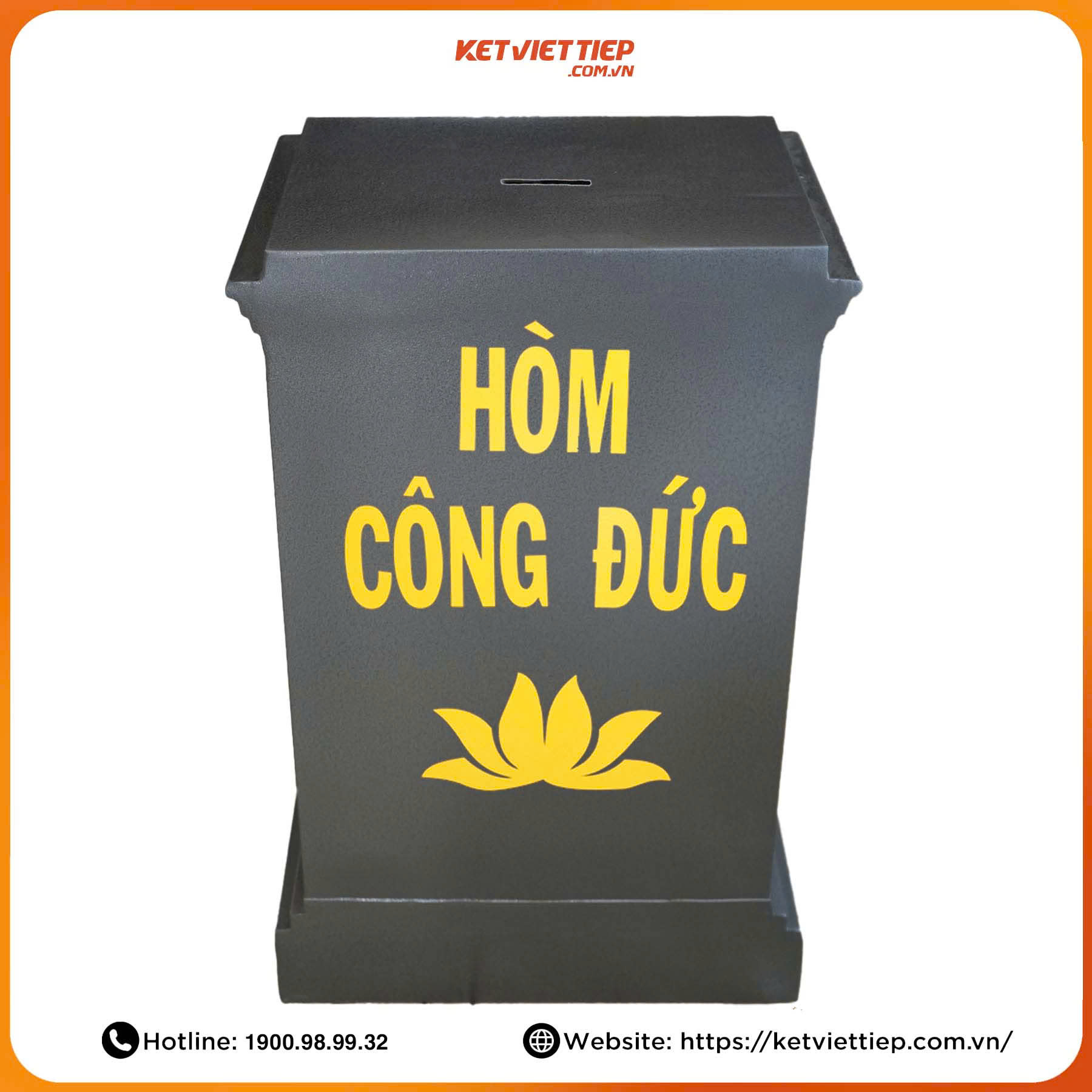 Két Sắt Công Đức mầu đỏ Có Khe Bỏ Tiền Khóa Điện Tử CĐ80 chống cậy phá