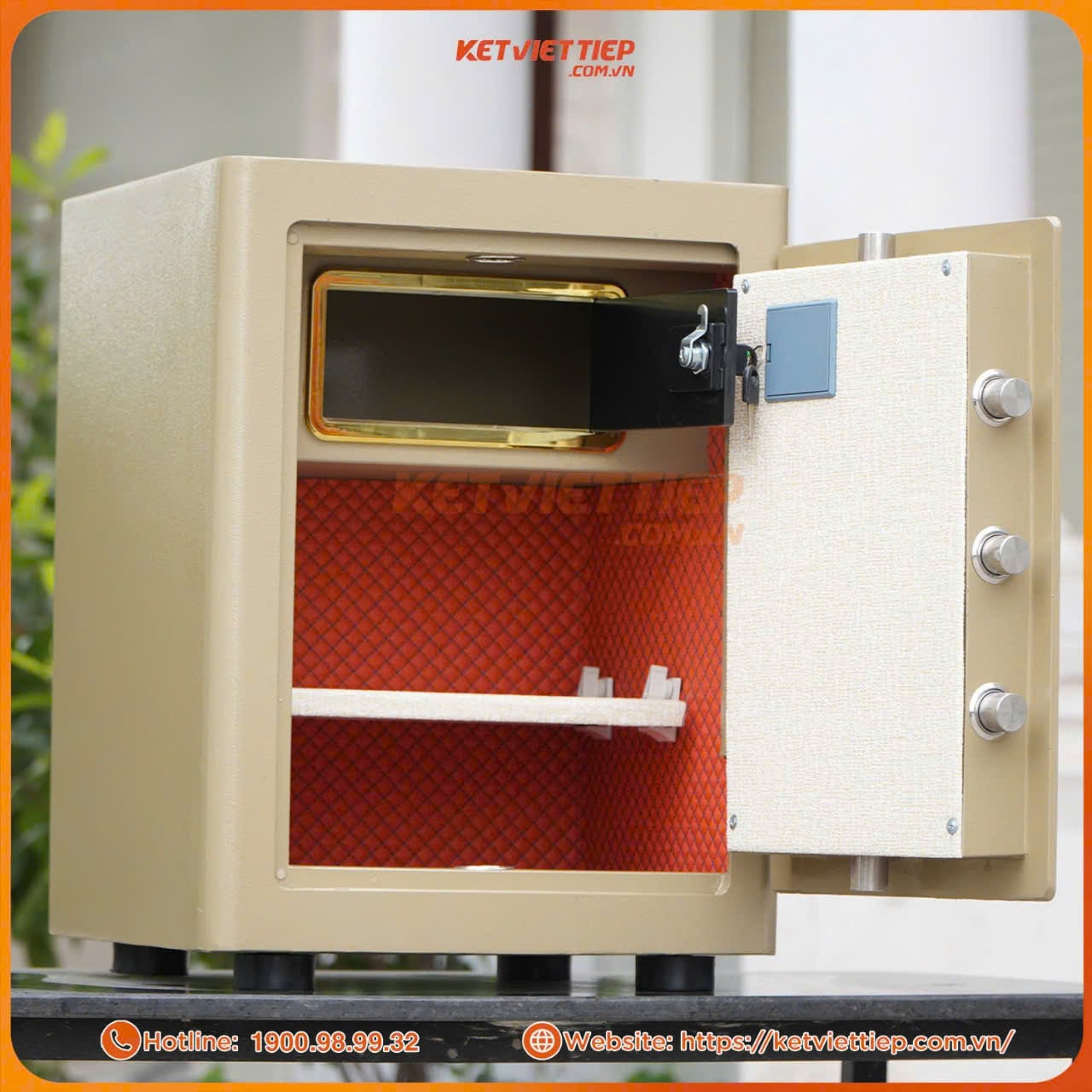 Két sắt Việt Tiệp SPM65 Khoá Vân Tay Điện Tử Kết Nối Thông Minh Về Điện Thoại