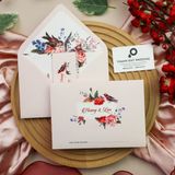  Thiệp Cưới Hiện Đại Họa Tiết Hoa Lá ∞ TD-A0042 