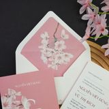  Thiệp Cưới Hoa Với Tone Màu Hồng Lãng Mạn Và Tinh Tế ∞ TD-A0020 