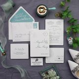  Thiệp Cưới Tone Màu Xanh Pastel - Thanh Nhã Giao Hòa  ∞ TD-B0017 