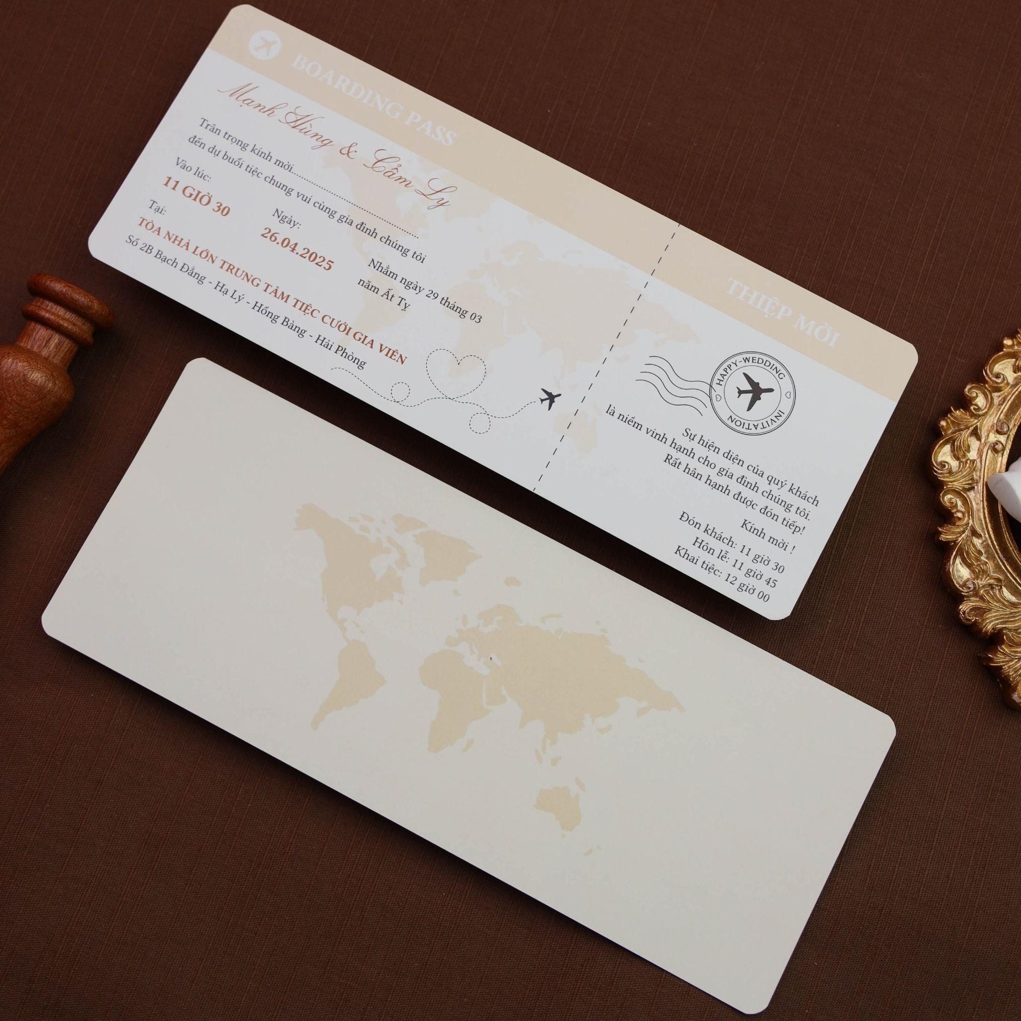  Thiệp Cưới Passport Cưới Em Một Vé – Không Khứ Hồi ∞ TD-PS.0001-D 