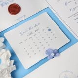  Thiệp Cưới Hoa Sắc Xanh Hiện Đại ∞ TD-A0015 