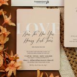  ✨ Thiệp Cưới Bare Soul – Tối Giản Tình Sâu ∞ TD-B0011 