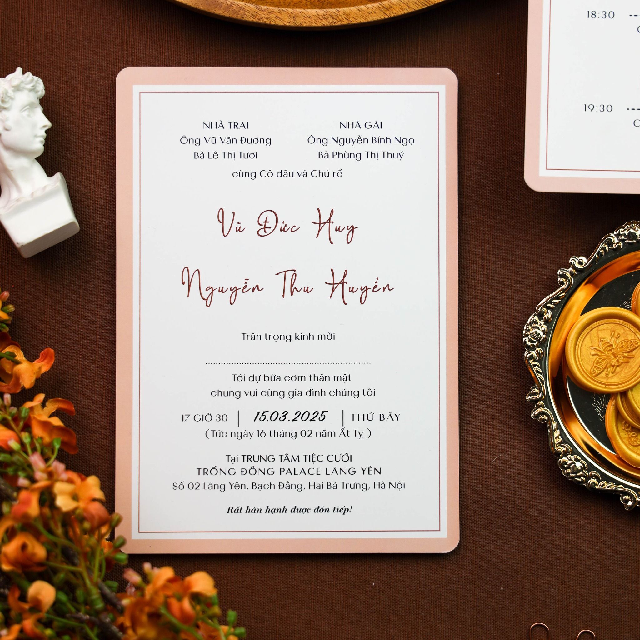  Tình Yêu Tinh Khôi, Dấu Yêu Vẹn Tròn – Pure Love Wedding Invitation ∞ TD-B0018 
