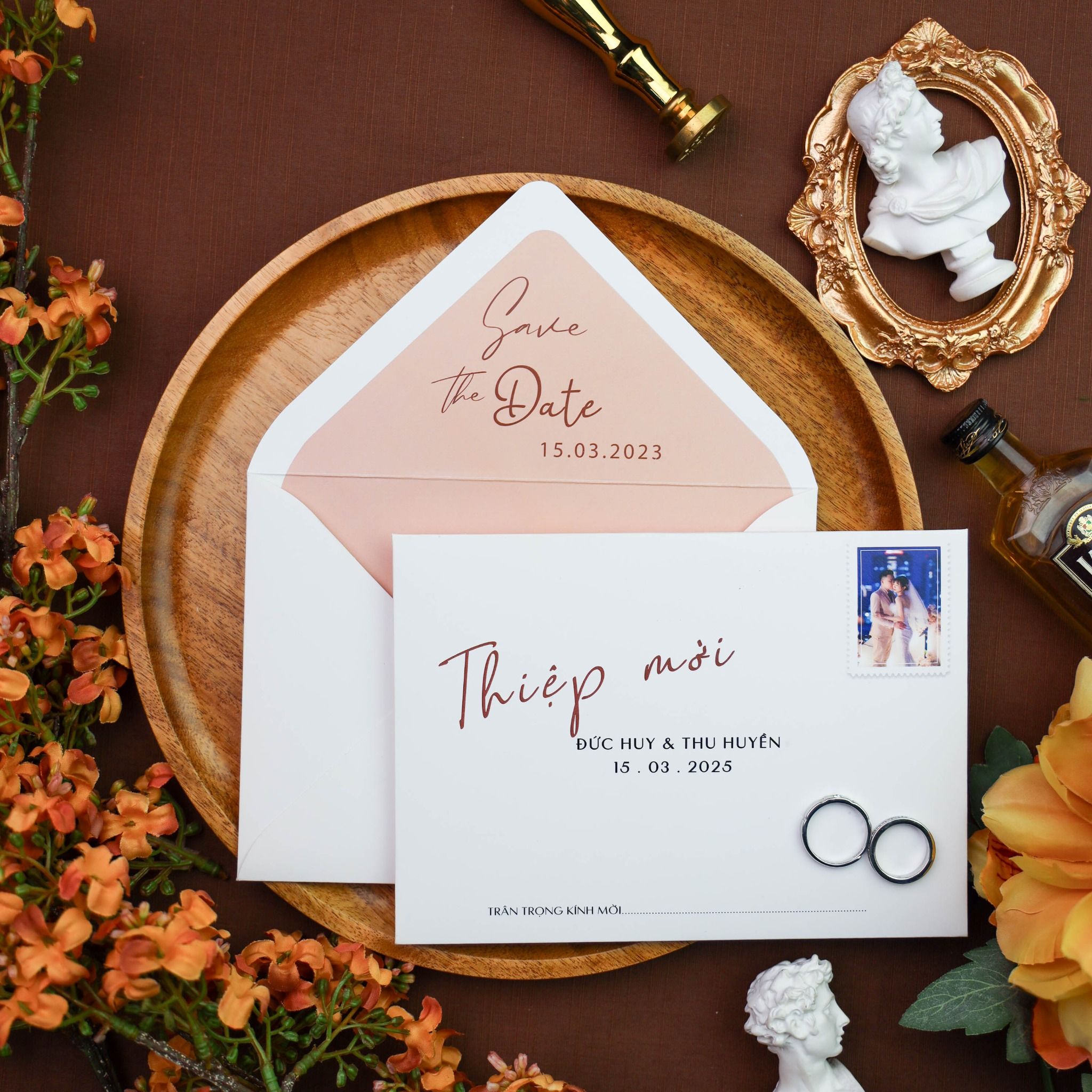  Tình Yêu Tinh Khôi, Dấu Yêu Vẹn Tròn – Pure Love Wedding Invitation ∞ TD-B0018 