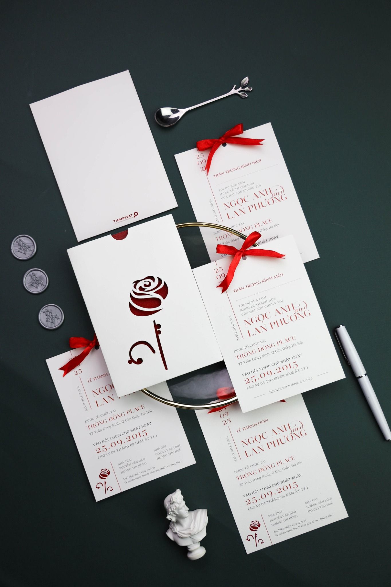  Thiệp Cưới Hương Hoa Hồng Trong Ngày Tình Yêu  ∞ TD-XD0008 